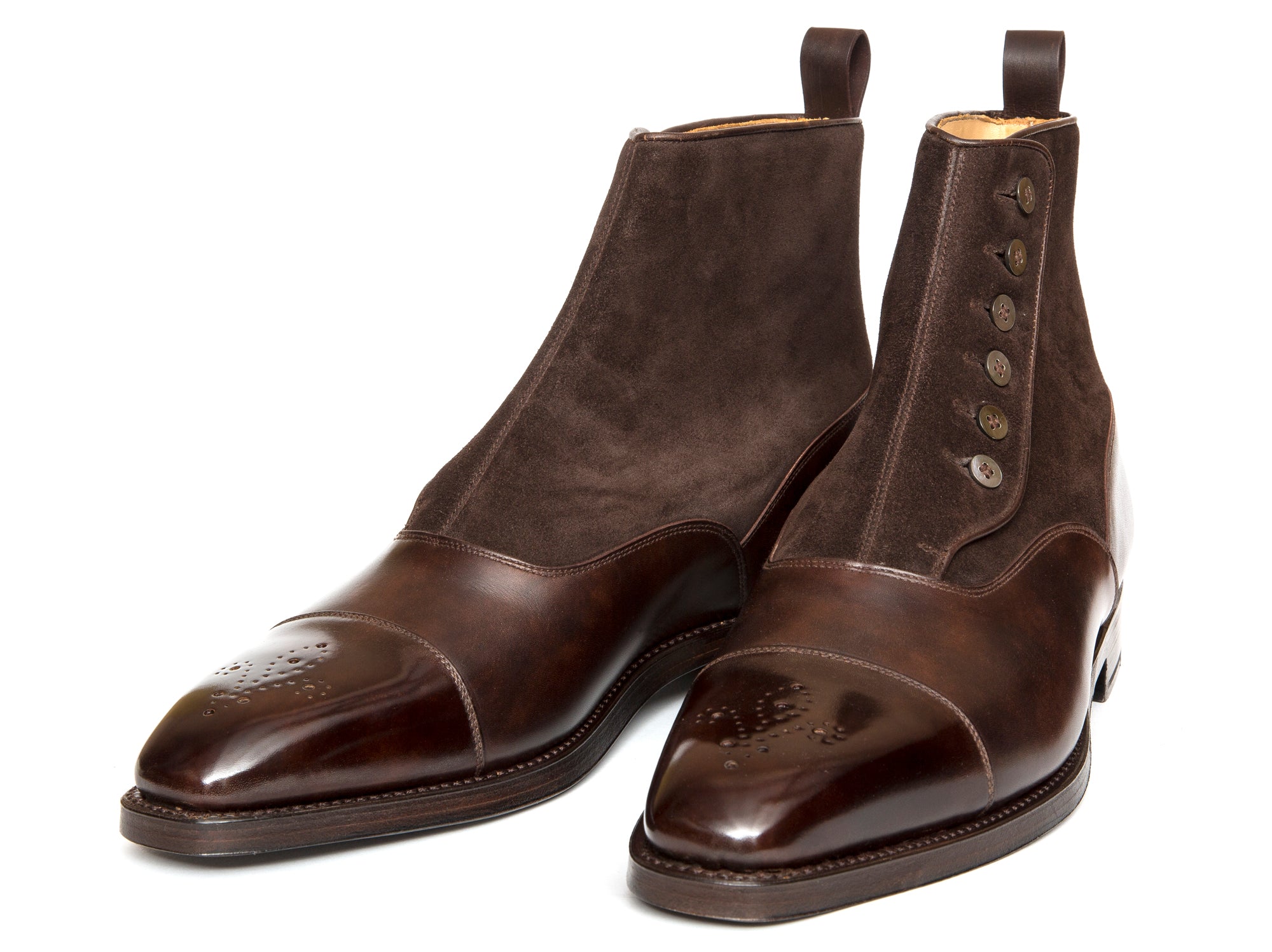 Bagley - MTO - Dark Brown Museum Calf / Dark Brown Suede - LPB Last - Double Leather Sole-Made To Order-J.FitzPatrick Footwear