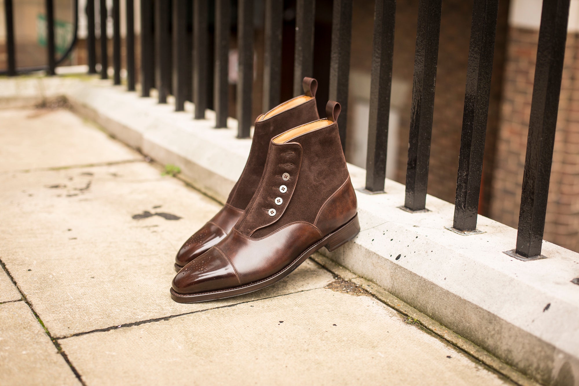 Bagley - MTO - Dark Brown Museum Calf / Dark Brown Suede - LPB Last - Double Leather Sole-Made To Order-J.FitzPatrick Footwear