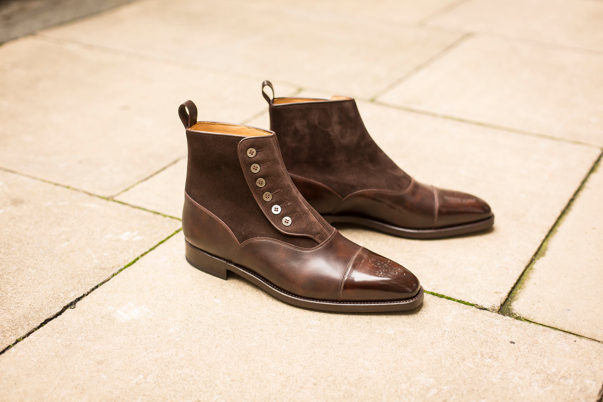 Bagley - MTO - Dark Brown Museum Calf / Dark Brown Suede - LPB Last - Double Leather Sole-Made To Order-J.FitzPatrick Footwear