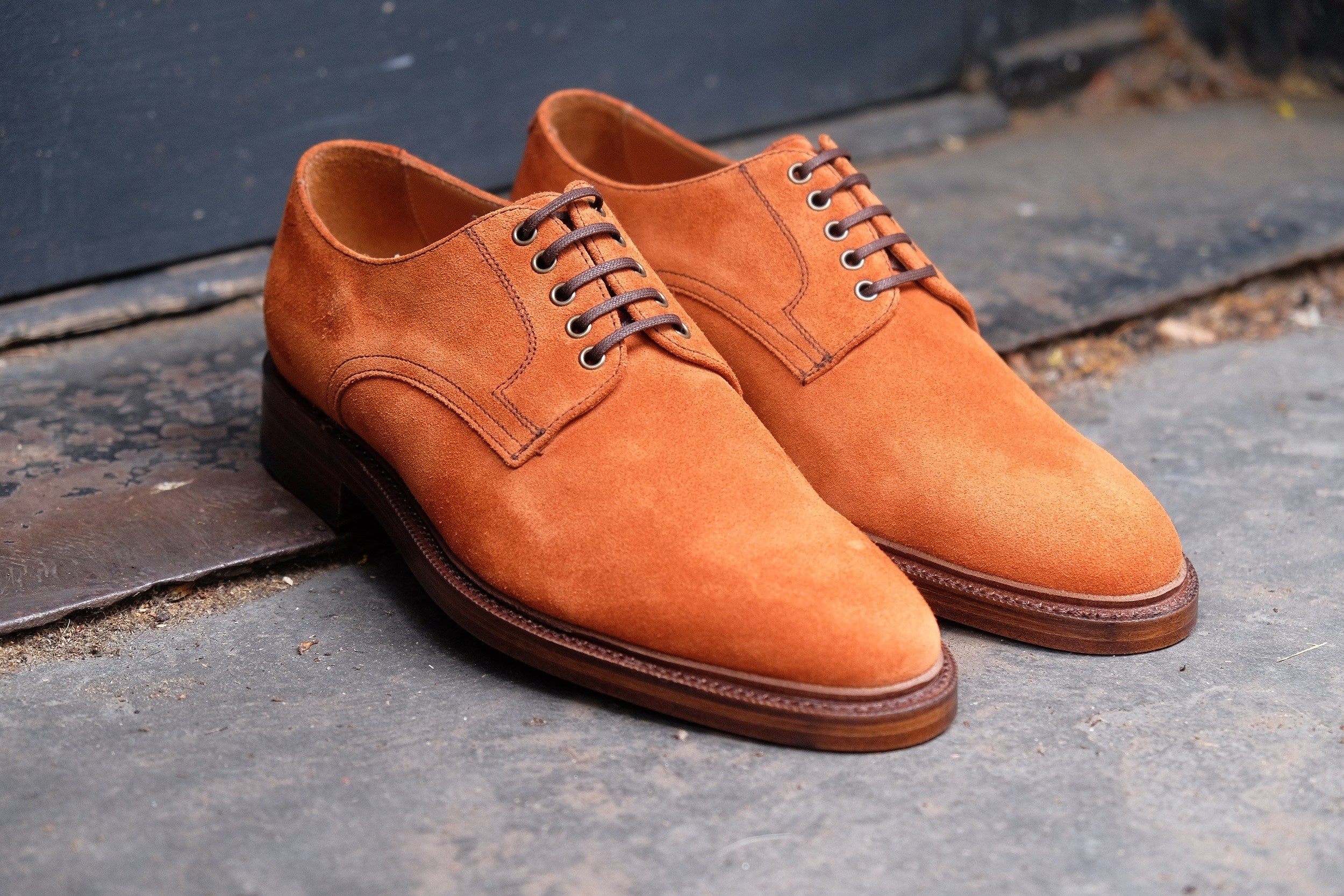 Baldwin - MTO - Cedar Suede - TMG Last-Made To Order Derbies Derby-J.FitzPatrick Footwear