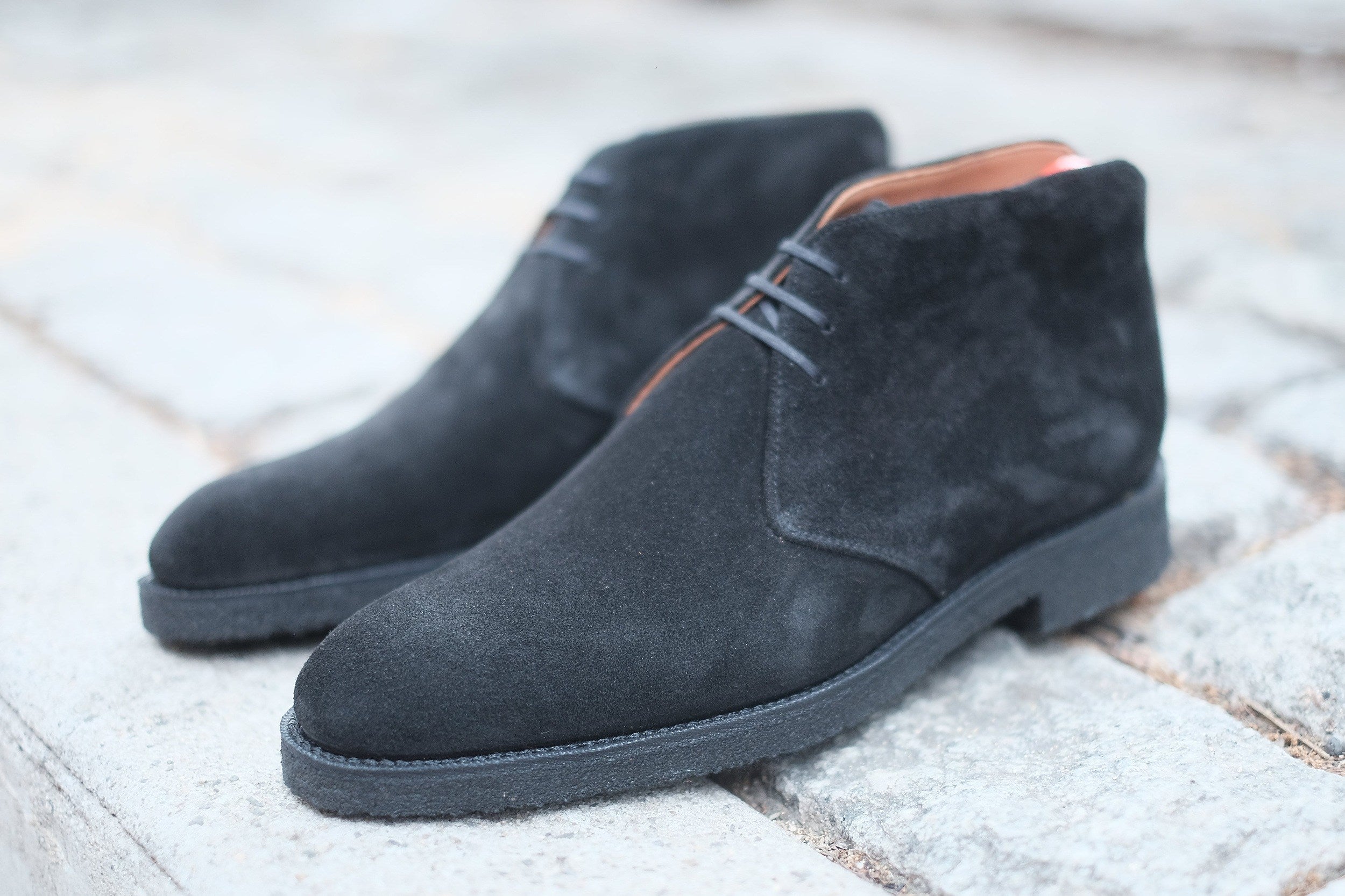 Ballard - MTO - Black Suede - NGT Last - Black Crepe Sole-Made To Order Chukka Boots-J.FitzPatrick Footwear