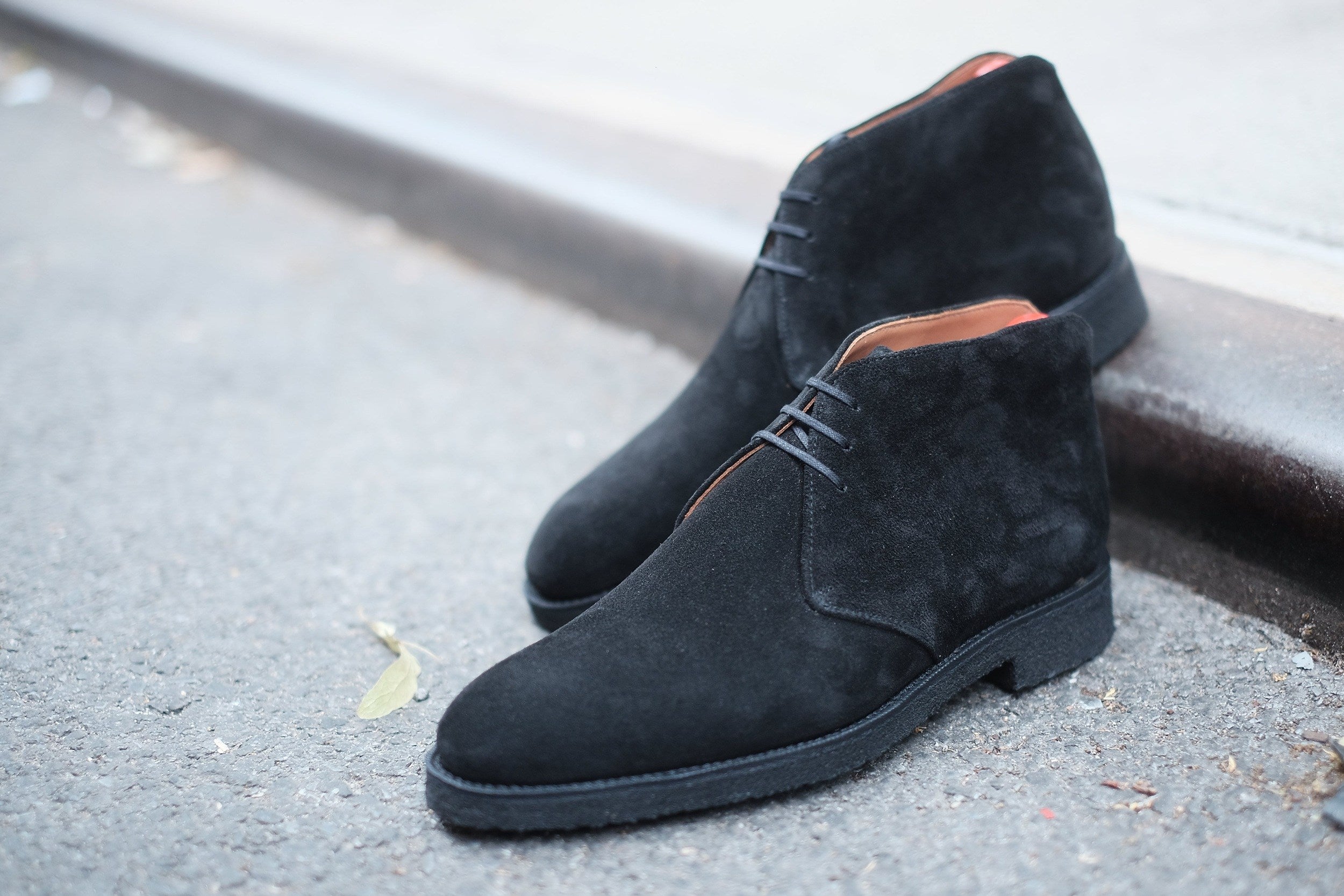 Ballard - MTO - Black Suede - NGT Last - Black Crepe Sole-Made To Order Chukka Boots-J.FitzPatrick Footwear