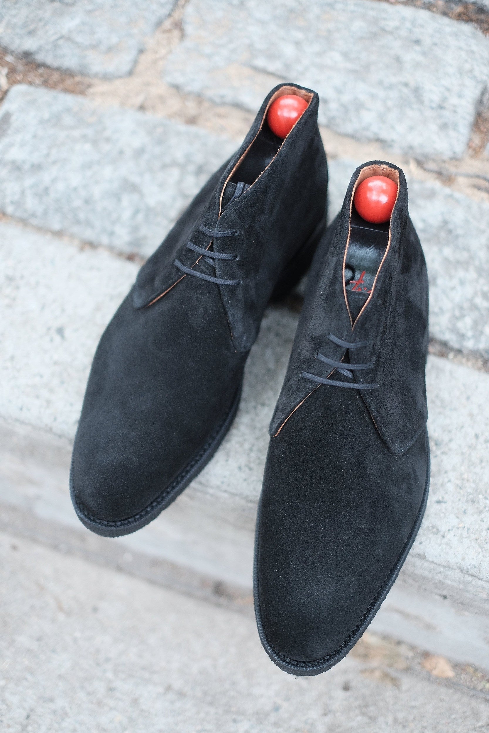 Ballard - MTO - Black Suede - NGT Last - Black Crepe Sole-Made To Order Chukka Boots-J.FitzPatrick Footwear