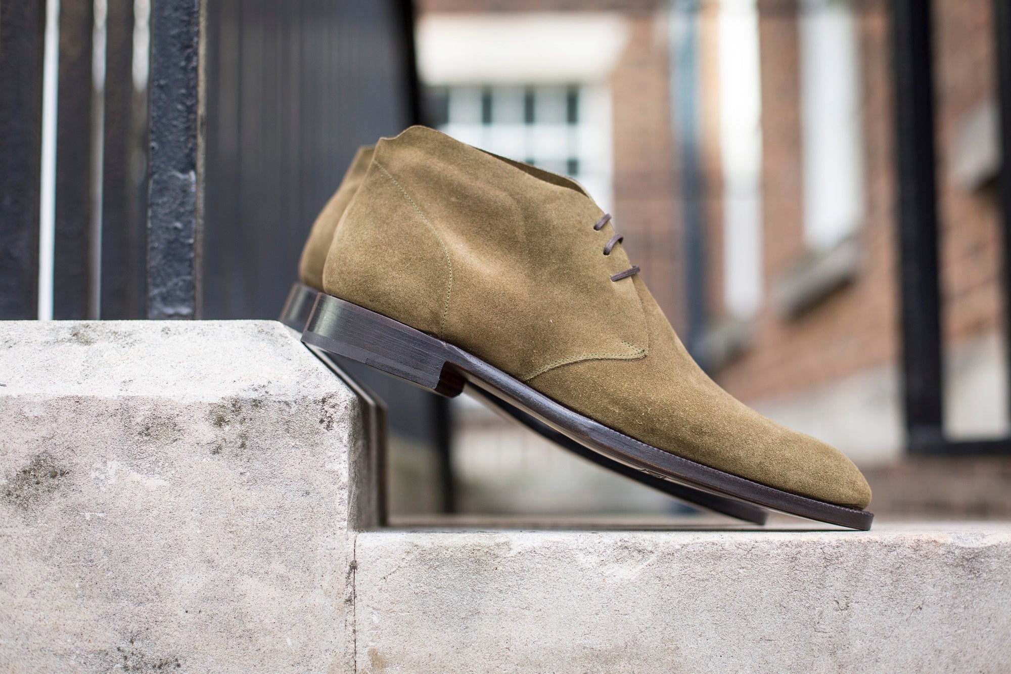 Ballard - MTO - Olive Suede - NGT Last - Single Leather Sole-Made To Order Chukka Boots-J.FitzPatrick Footwear