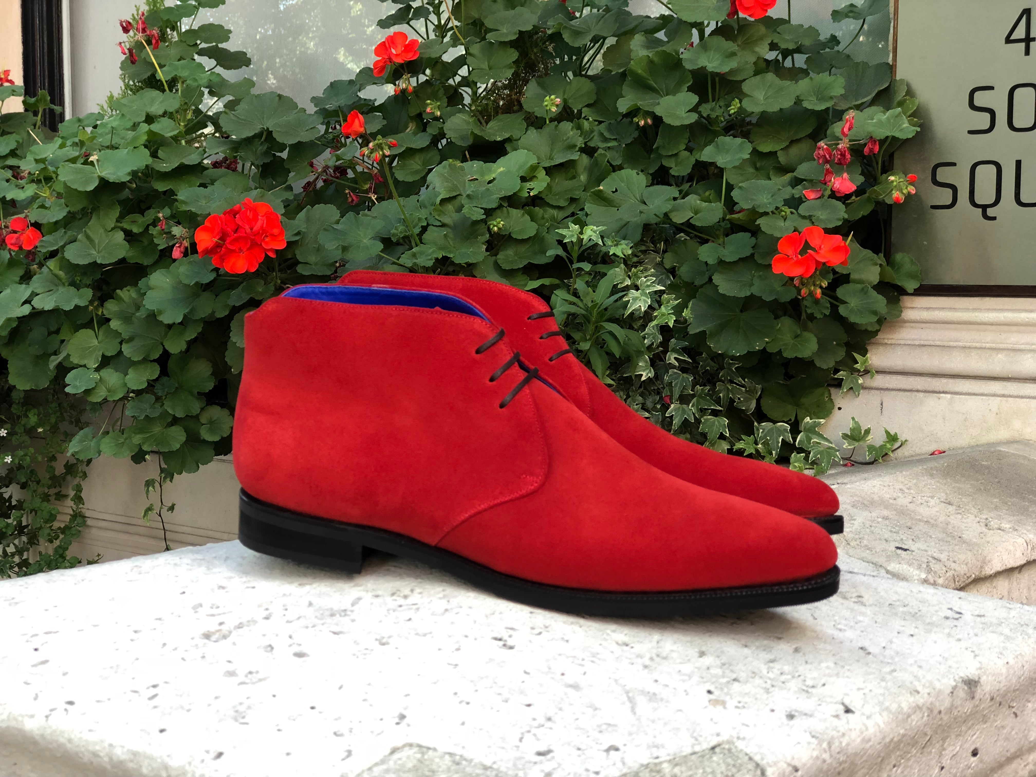 Ballard - MTO - Red Suede - JKF Last - City Rubber Sole-Made To Order Chukka Boots-J.FitzPatrick Footwear