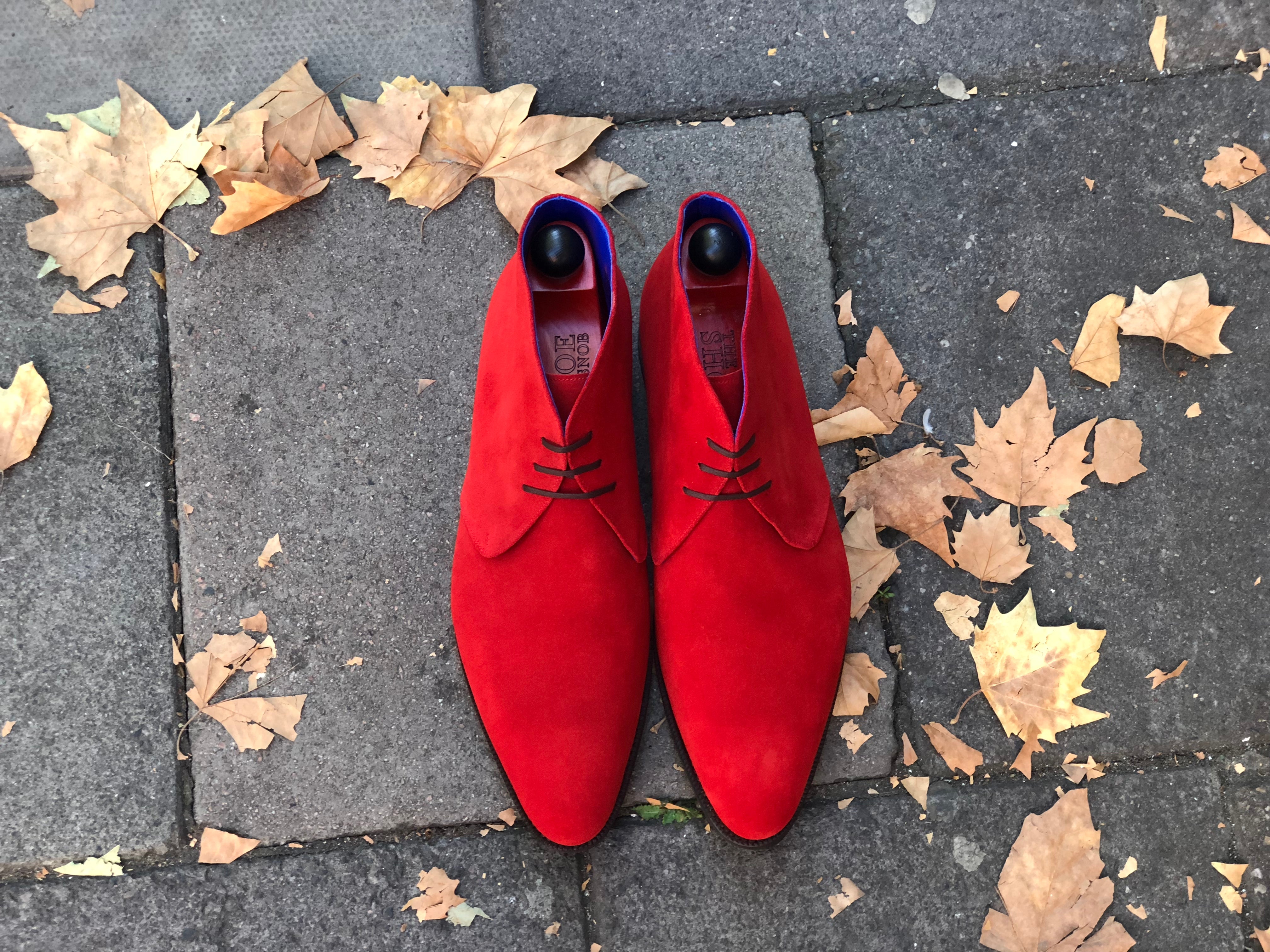 Ballard - MTO - Red Suede - JKF Last - City Rubber Sole-Made To Order Chukka Boots-J.FitzPatrick Footwear