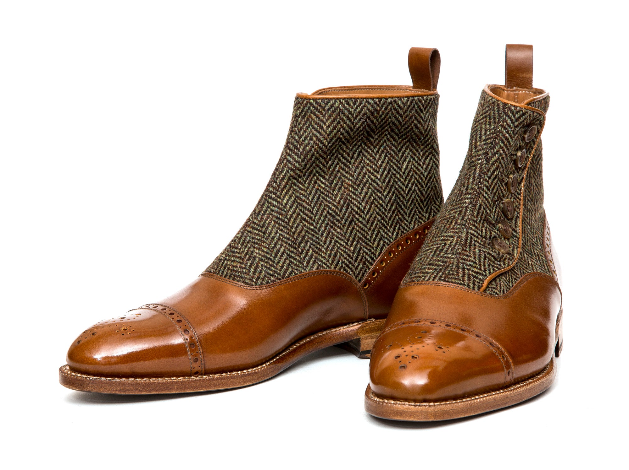 Blue Ridge - MTO - Maple Calf / Forest Tweed - NGT Last - Natural Single Leather Sole-Made To Order-J.FitzPatrick Footwear