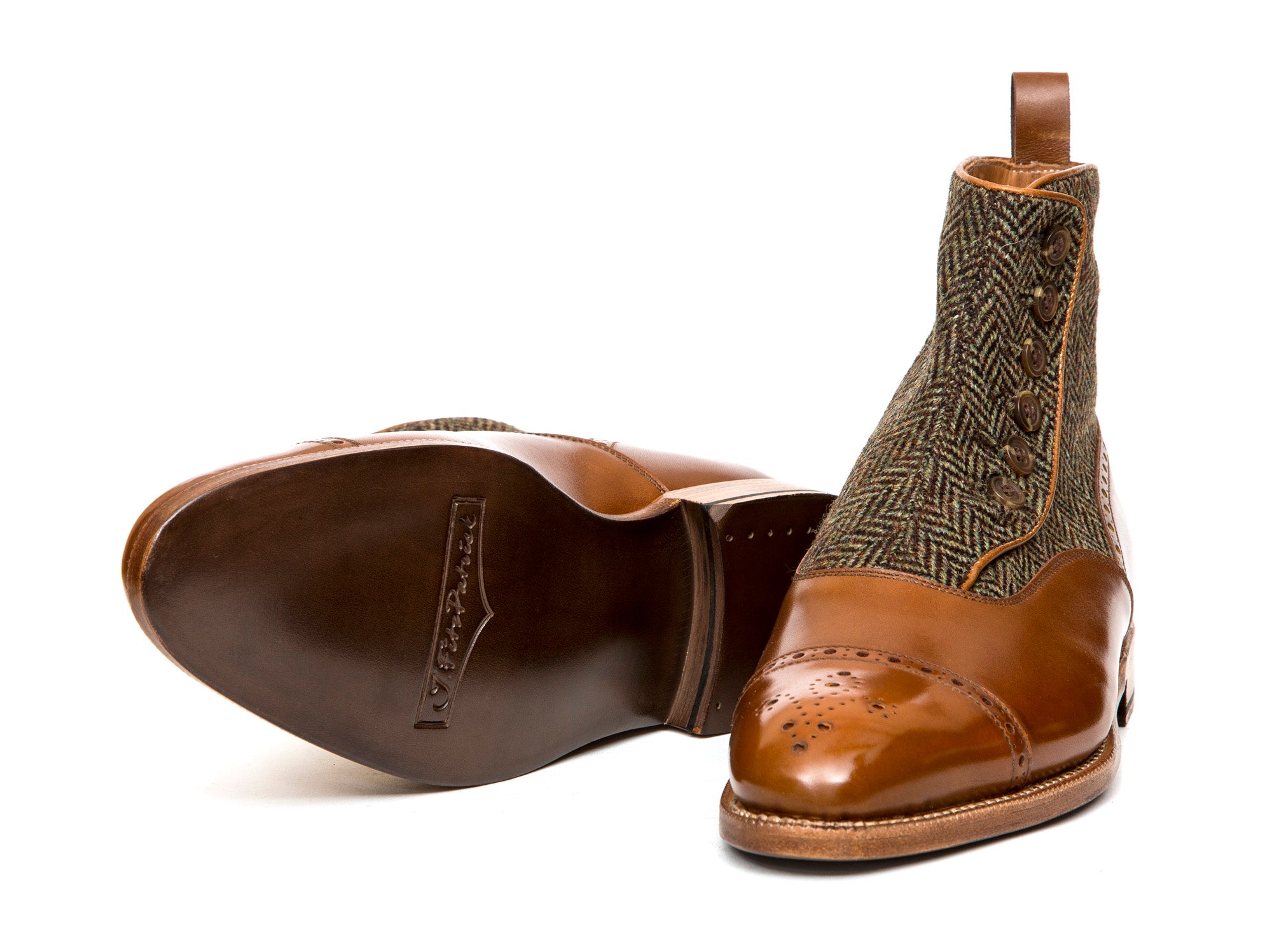 Blue Ridge - MTO - Maple Calf / Forest Tweed - NGT Last - Natural Single Leather Sole-Made To Order-J.FitzPatrick Footwear