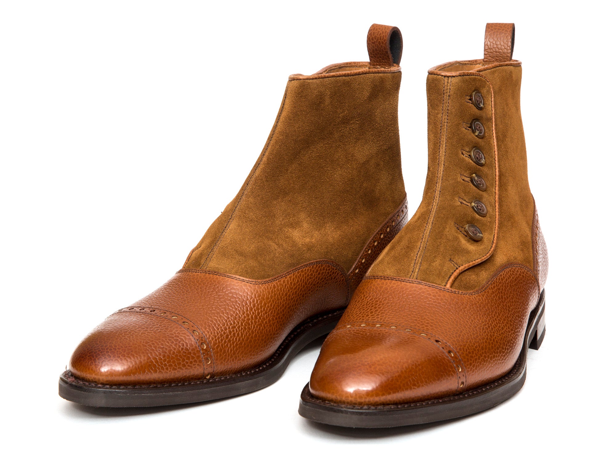 Blue Ridge - MTO - Tan Soft Grain / Snuff Suede - TMG Last - City Rubber Sole-Made To Order-J.FitzPatrick Footwear