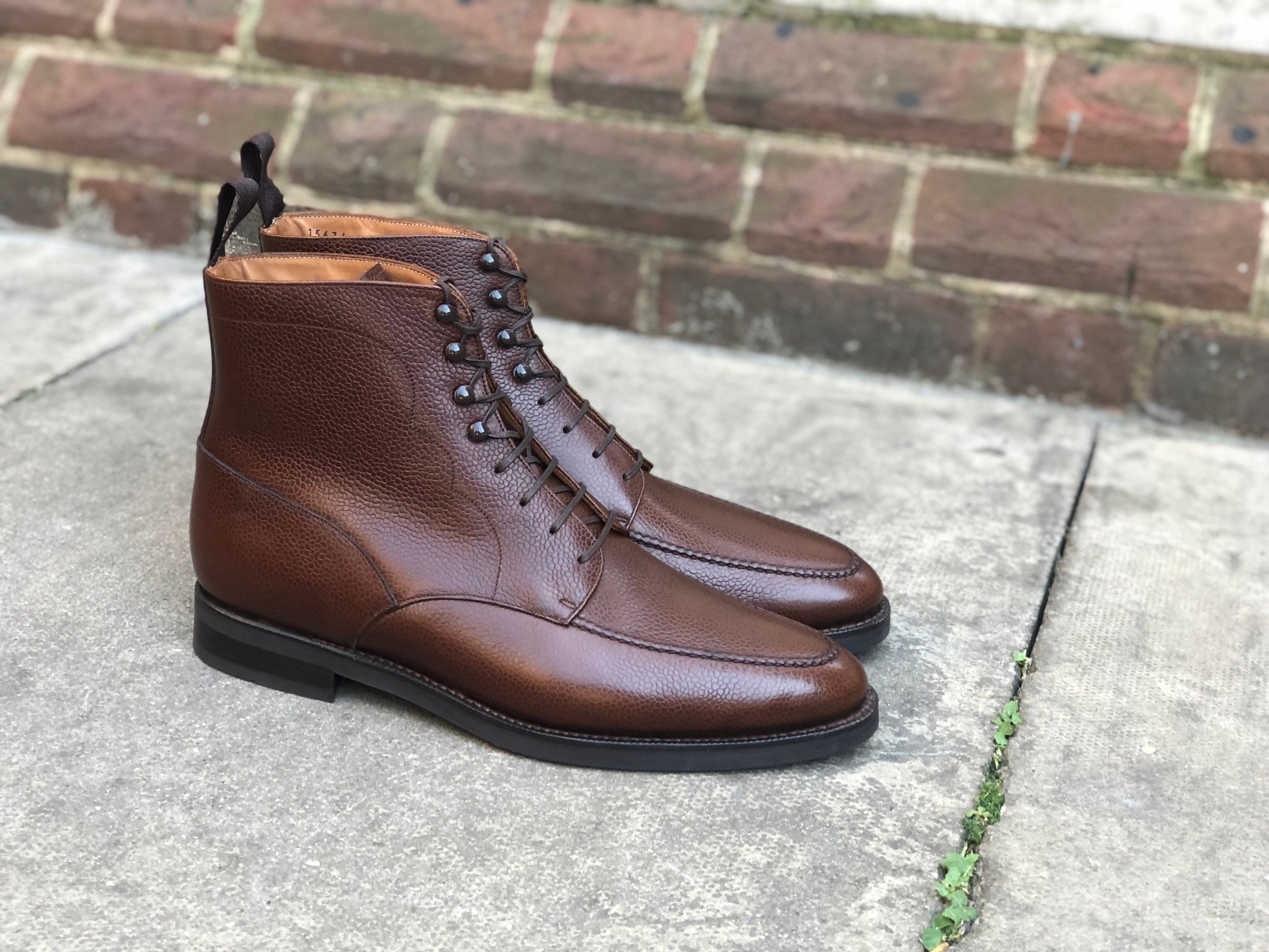 Bremerton - MTO - Brown Country Calf - TMG Last - Double City Rubber Sole-Made To Order Lace Laceup Boots-J.FitzPatrick Footwear