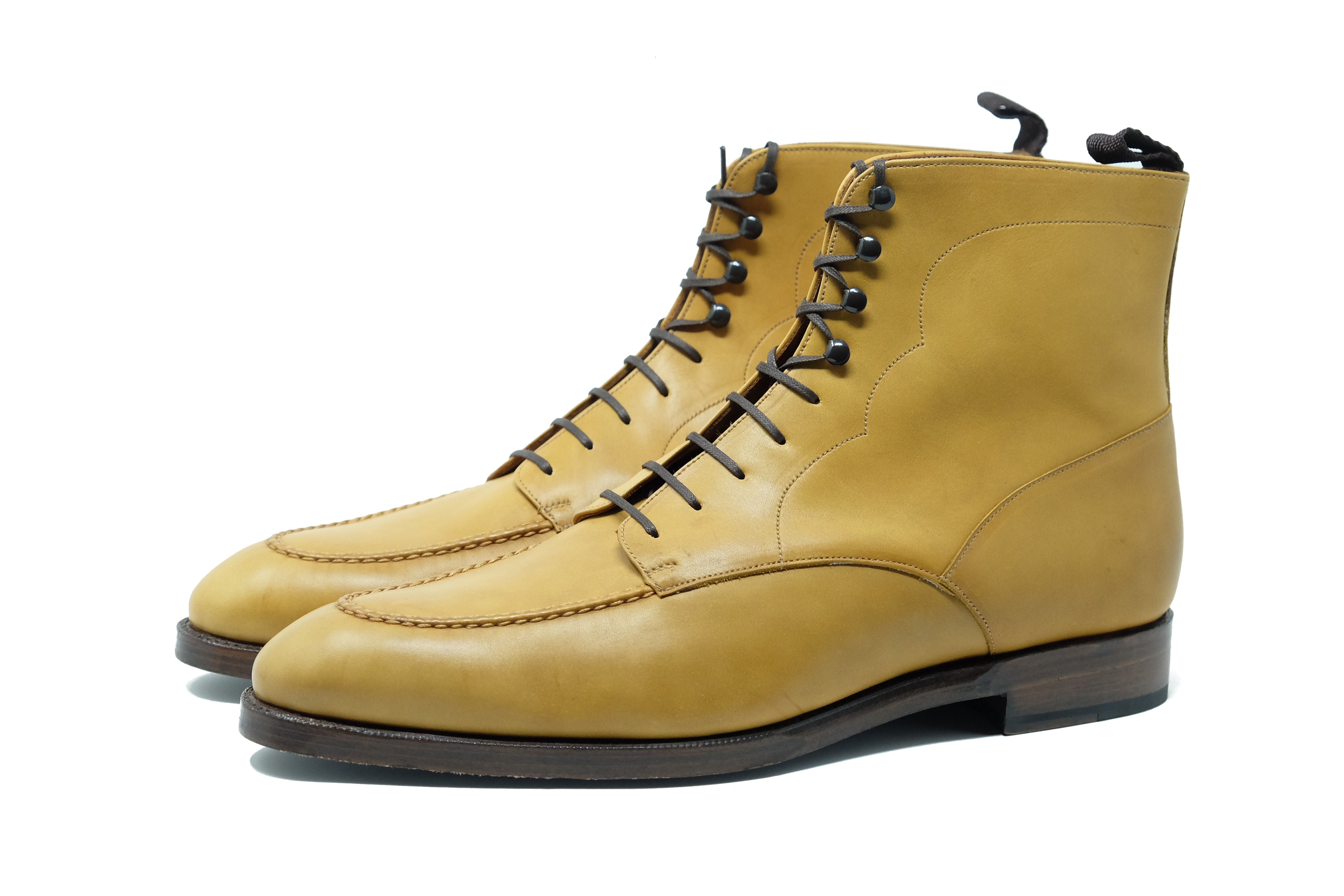 Bremerton - MTO - Unfinished Tan Calf - NGT Last - Double Leather Sole-Made To Order Lace Laceup Boots-J.FitzPatrick Footwear