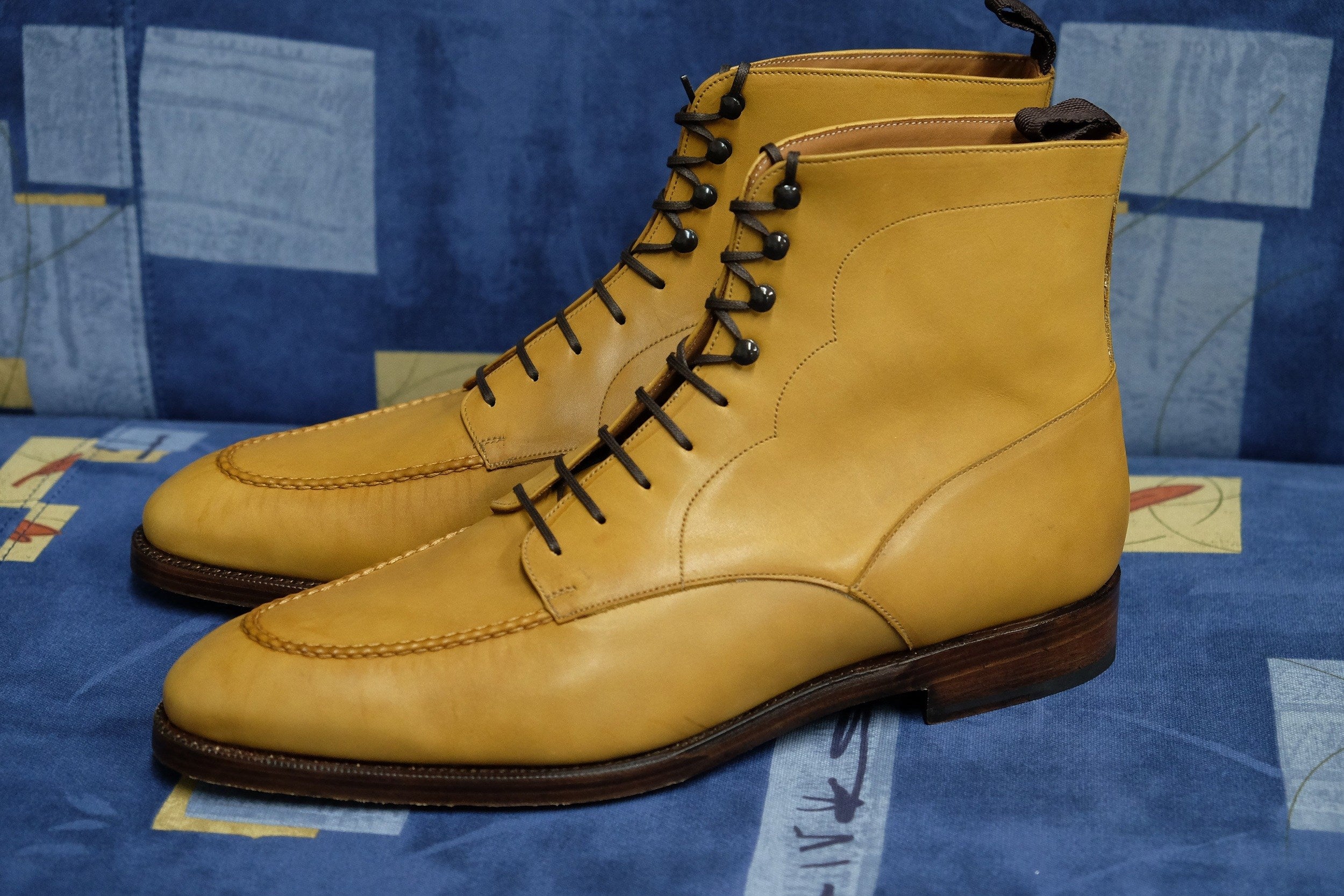 Bremerton - MTO - Unfinished Tan Calf - NGT Last - Double Leather Sole-Made To Order Lace Laceup Boots-J.FitzPatrick Footwear