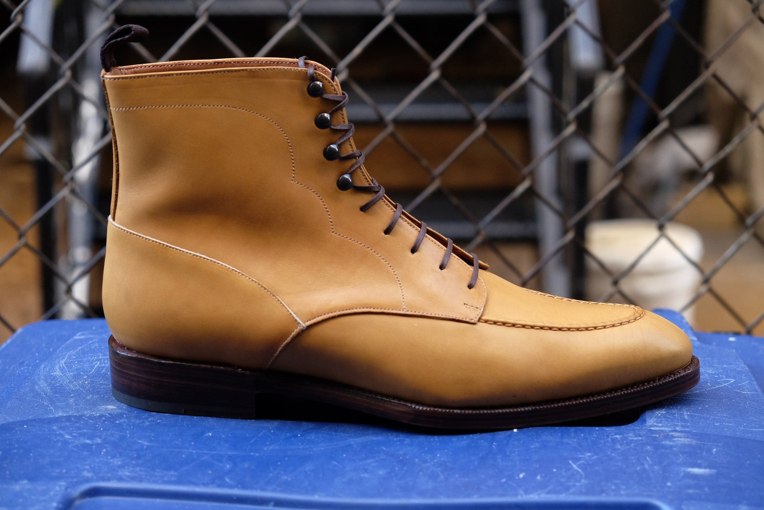 Bremerton - MTO - Unfinished Tan Calf - NGT Last - Double Leather Sole-Made To Order Lace Laceup Boots-J.FitzPatrick Footwear