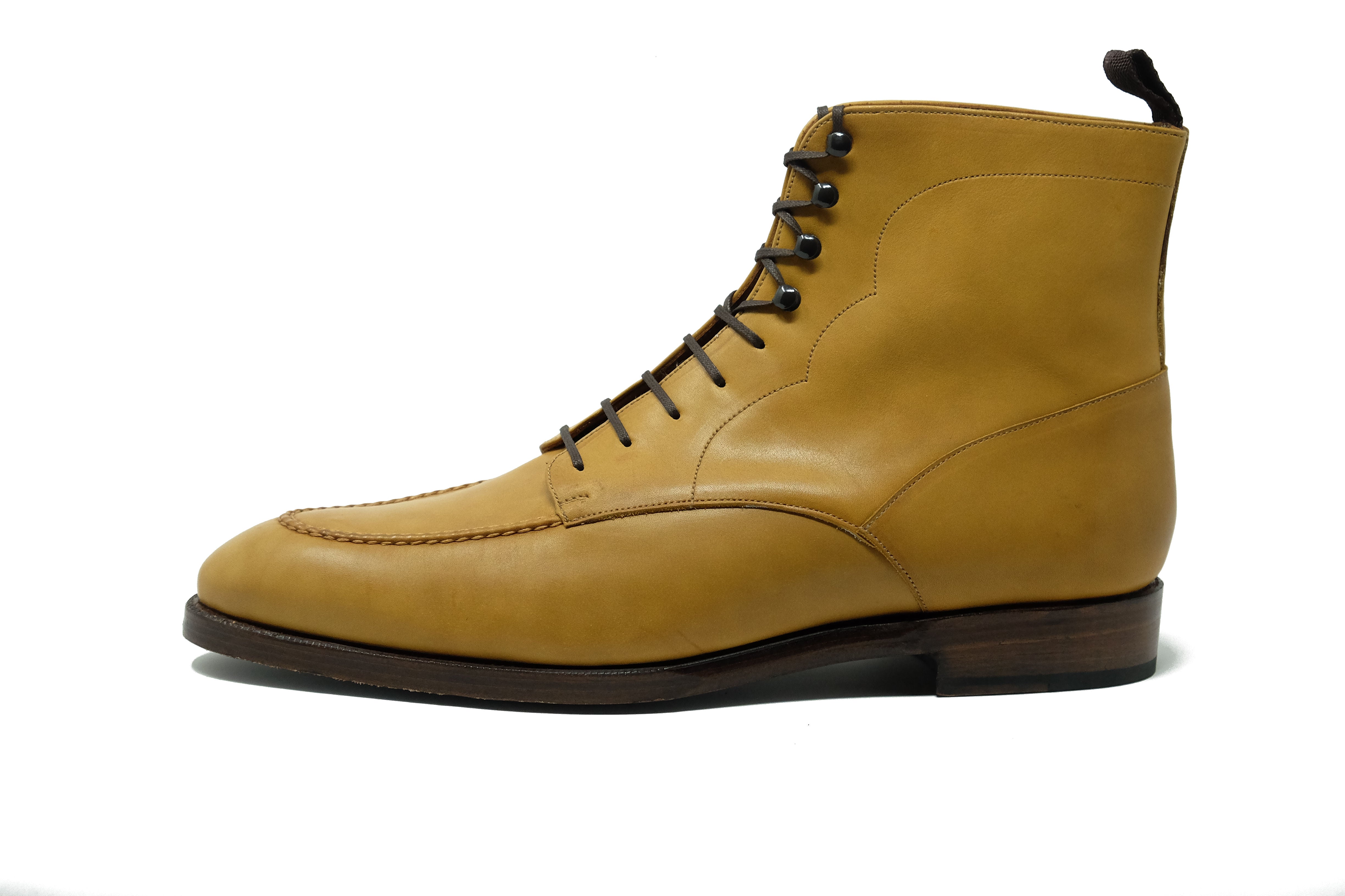Bremerton - MTO - Unfinished Tan Calf - NGT Last - Double Leather Sole-Made To Order Lace Laceup Boots-J.FitzPatrick Footwear