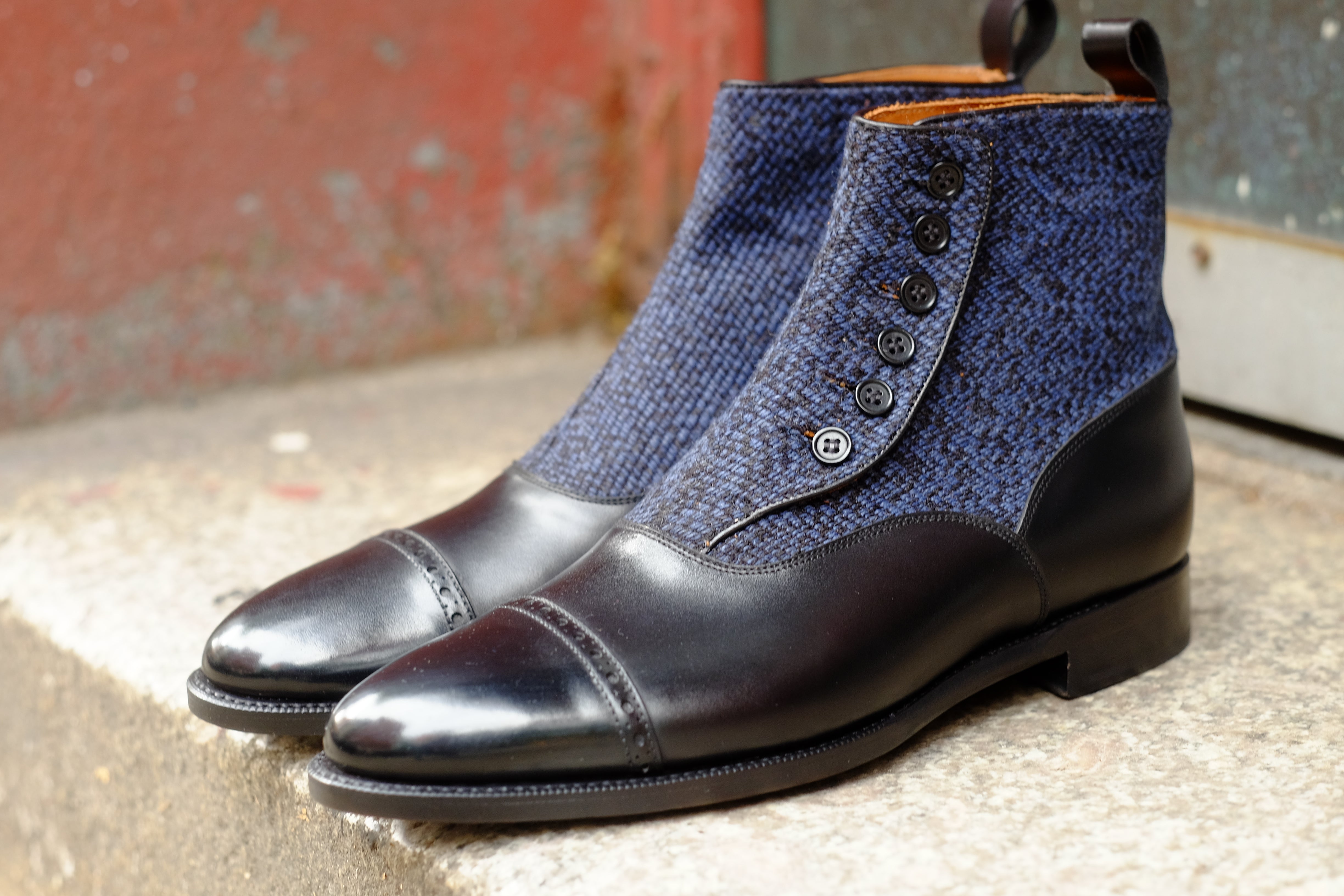 Carkeek - MTO - Black Calf / Blue Poulsbo - TMG Last - Single Leather Sole-Made To Order-J.FitzPatrick Footwear