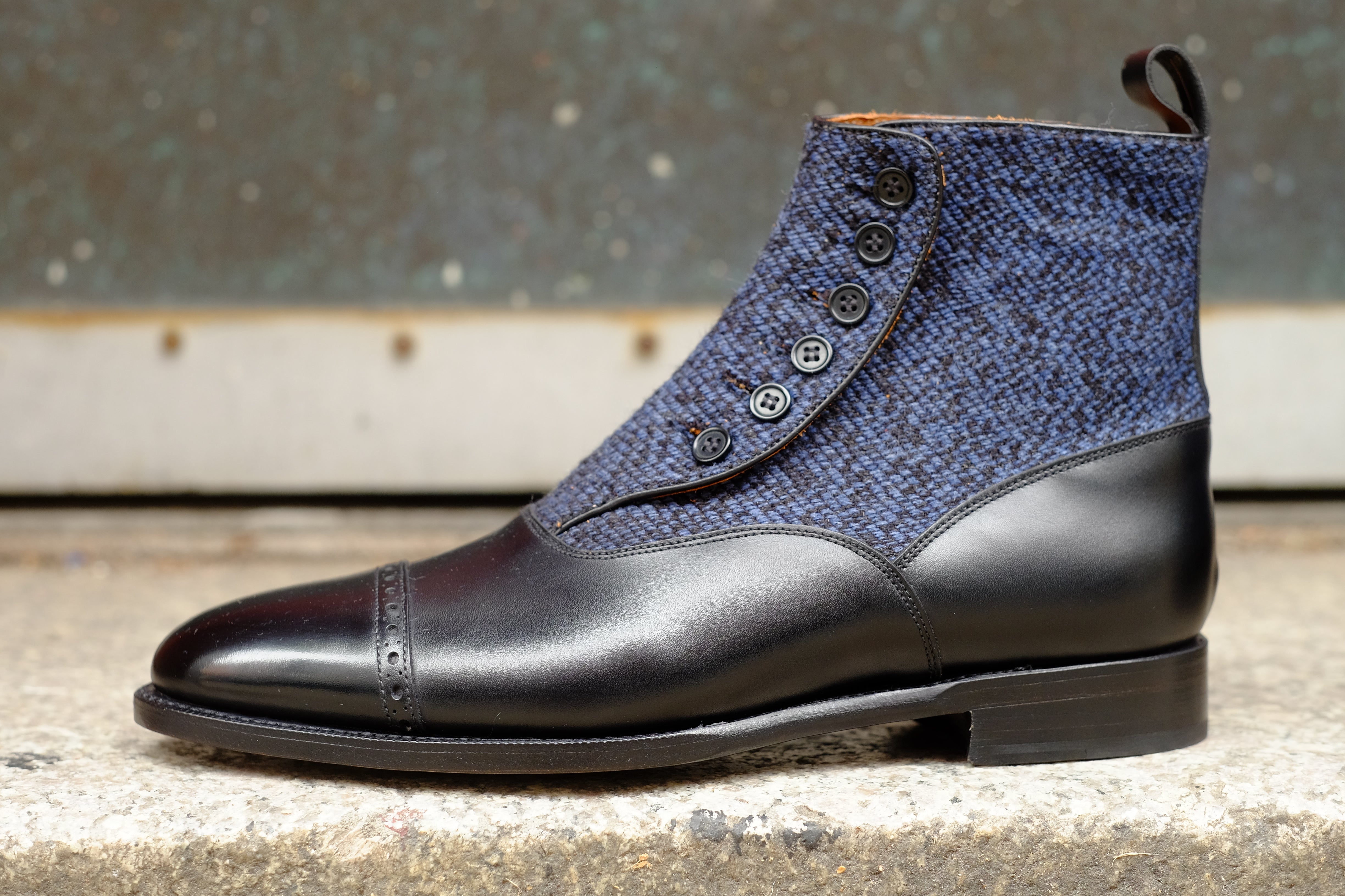 Carkeek - MTO - Black Calf / Blue Poulsbo - TMG Last - Single Leather Sole-Made To Order-J.FitzPatrick Footwear