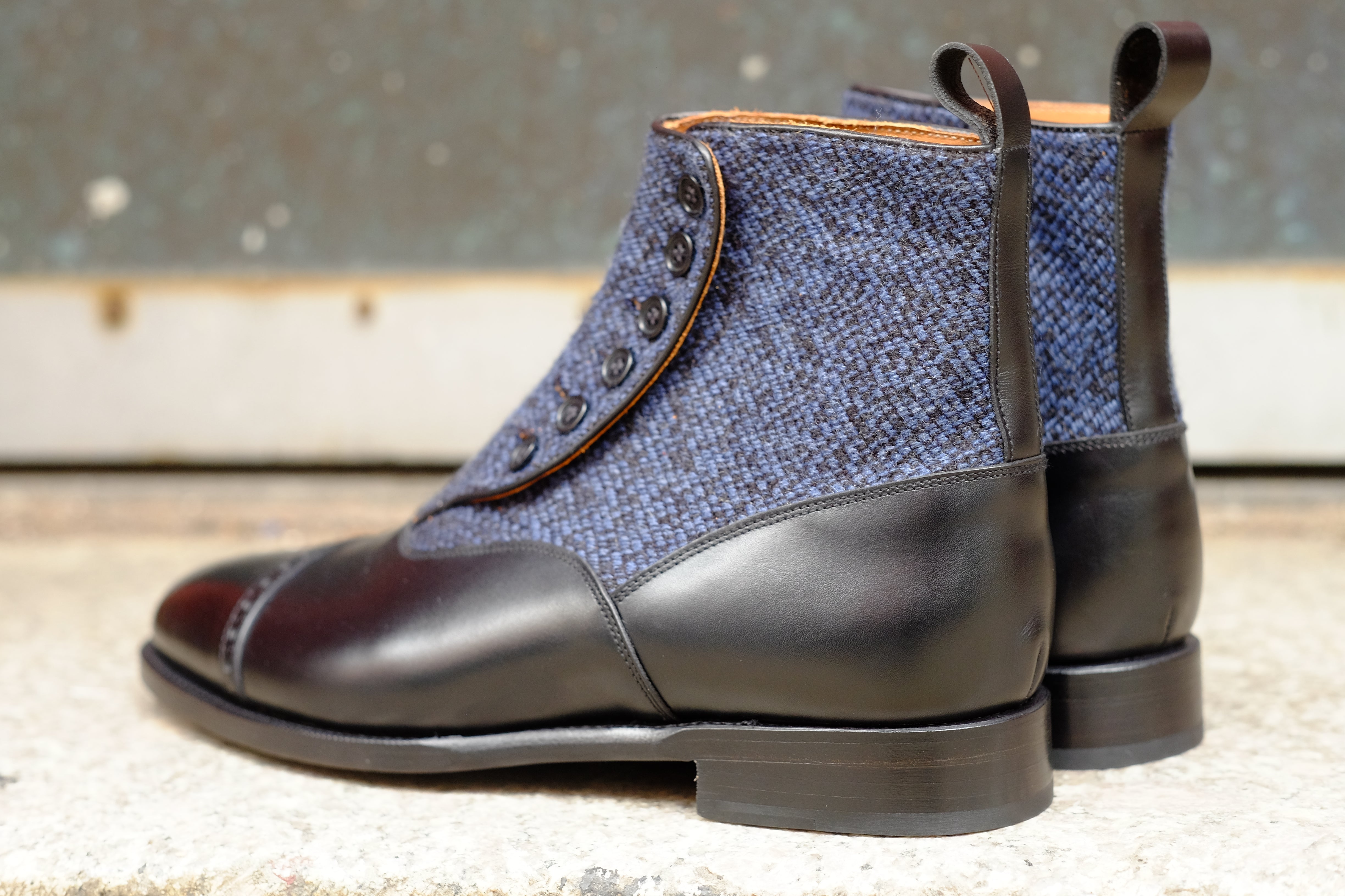 Carkeek - MTO - Black Calf / Blue Poulsbo - TMG Last - Single Leather Sole-Made To Order-J.FitzPatrick Footwear