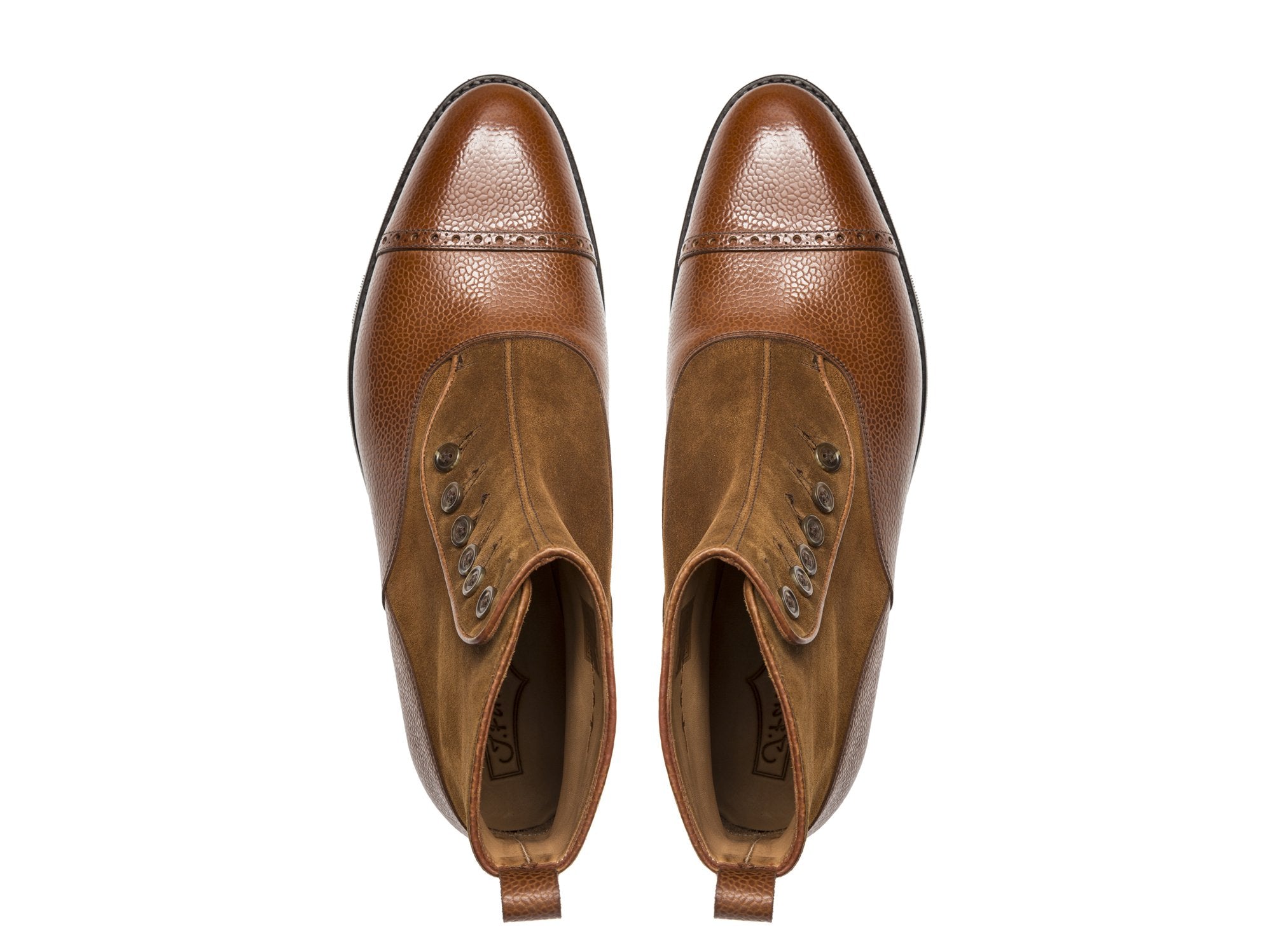Carkeek - MTO - Tan Soft Grain / Snuff Suede - TMG Last - City Rubber Sole-Made To Order-J.FitzPatrick Footwear