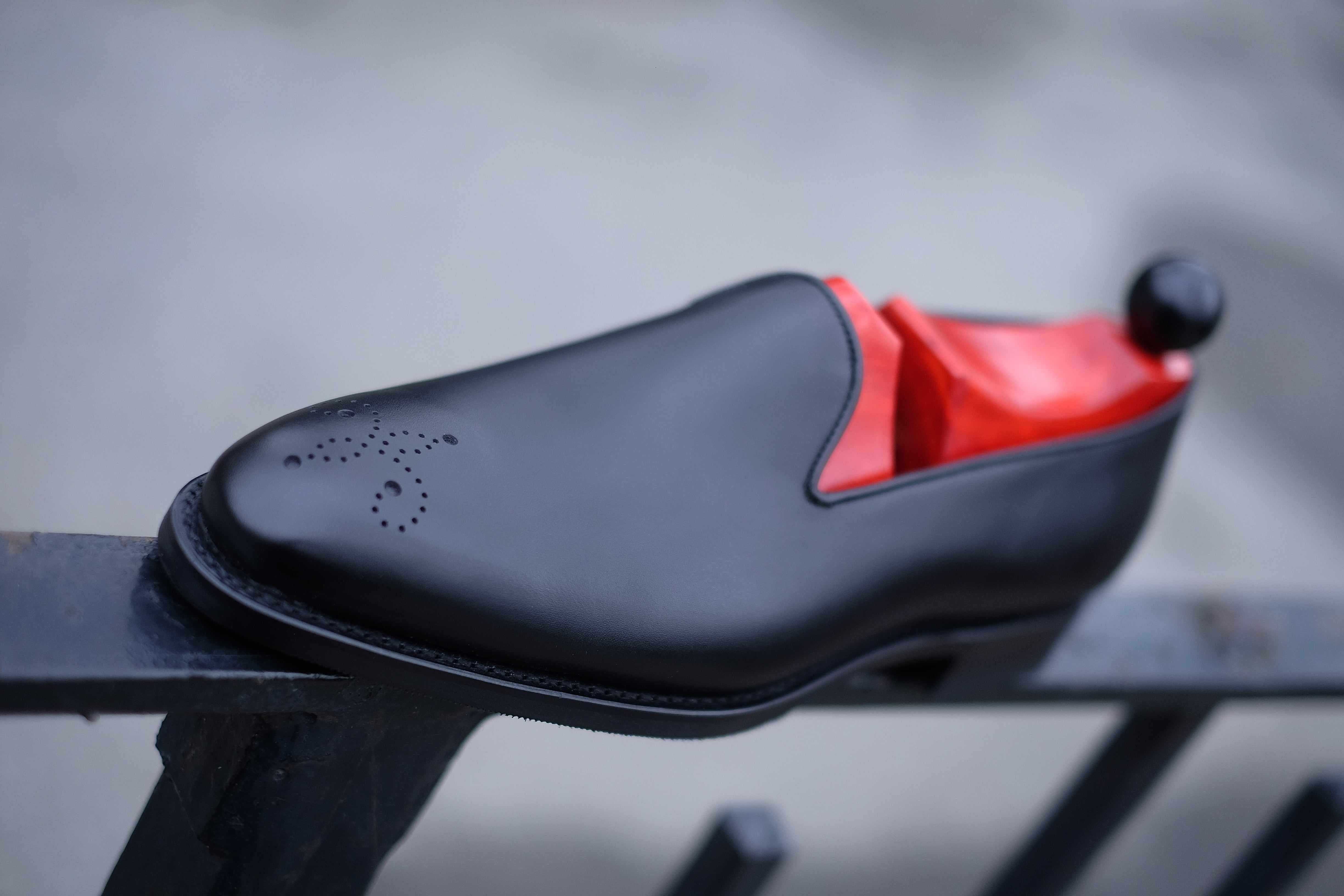 Chelan - Black Calf-Slipper Loafers-J.FitzPatrick Footwear