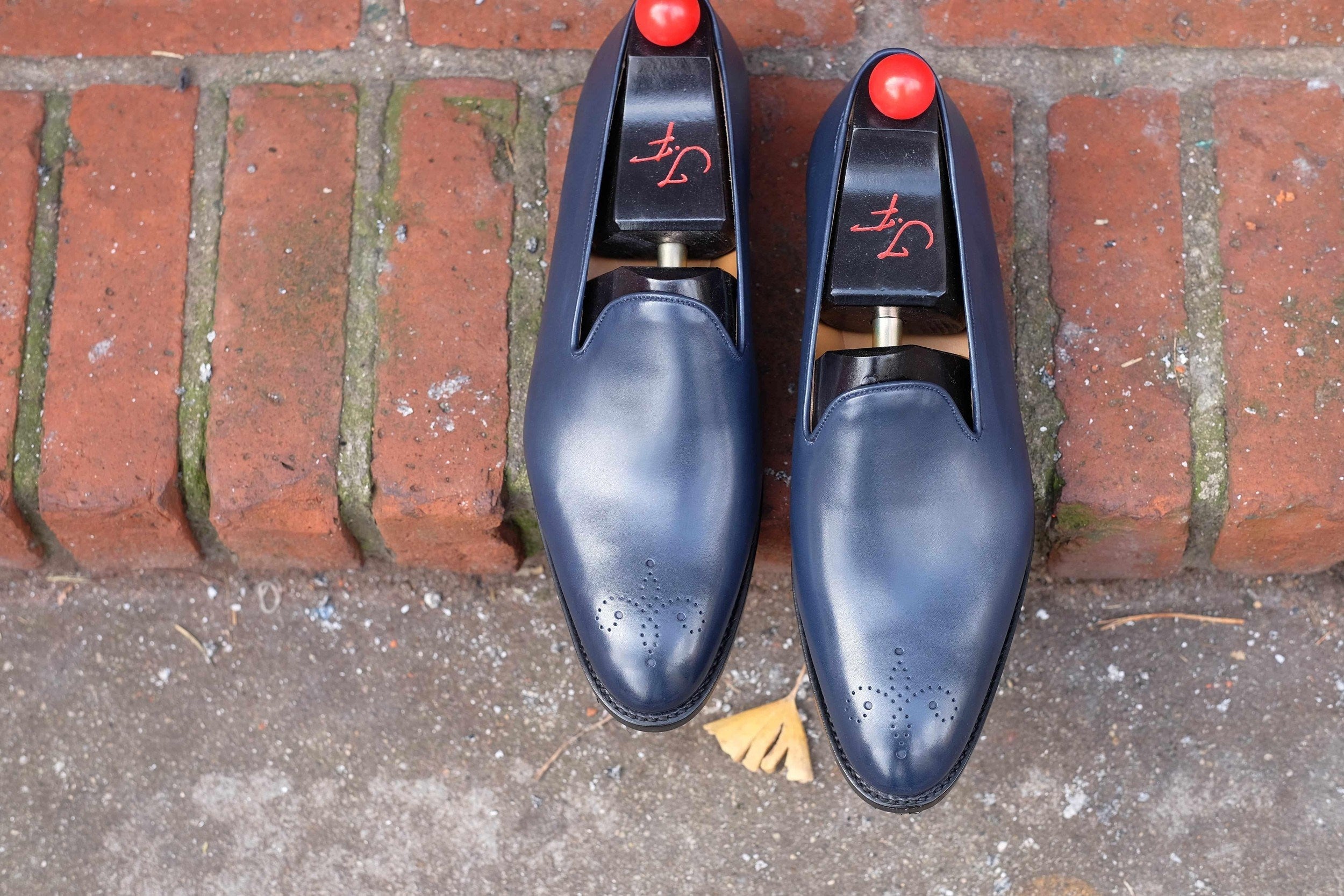 Chelan - Deep Ocean Calf-Slipper Loafers-J.FitzPatrick Footwear