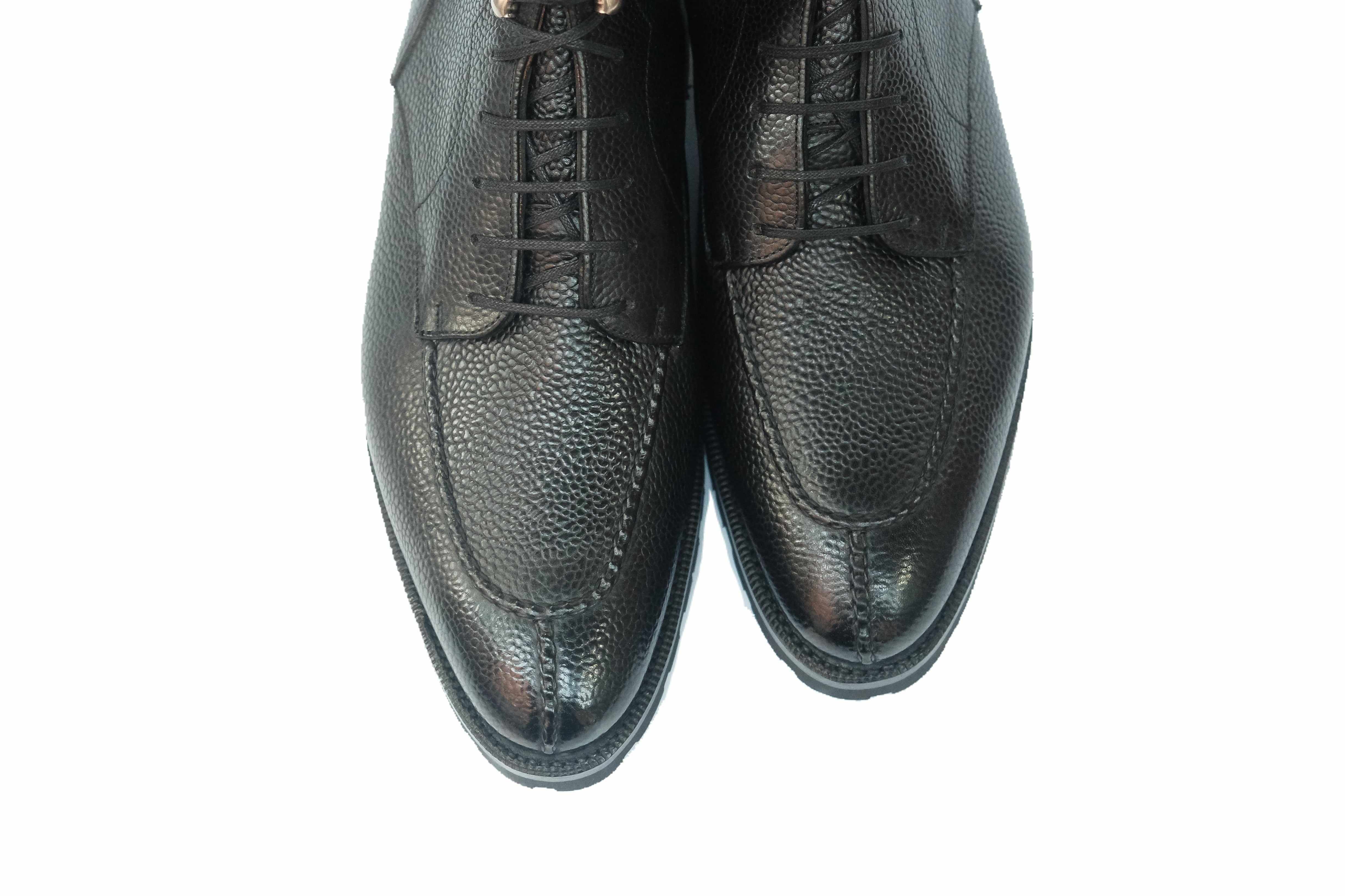 Colville - Black Scotch Grain-Strap Derby Boots-J.FitzPatrick Footwear