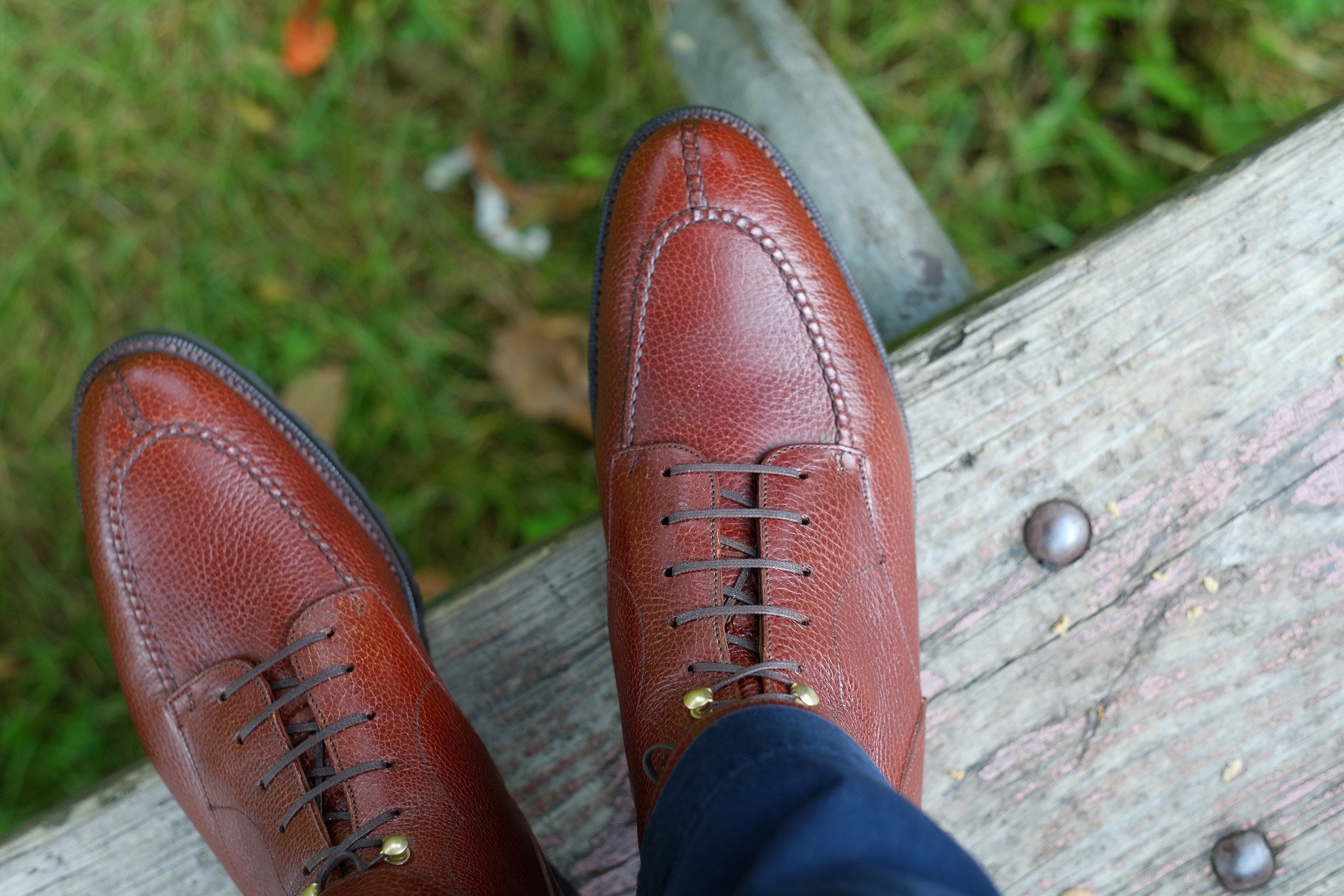 Colville - MTO - Chestnut Soft Hatch Grain - TMG Last - Commando Sole-Made To Order Strap Boots-J.FitzPatrick Footwear