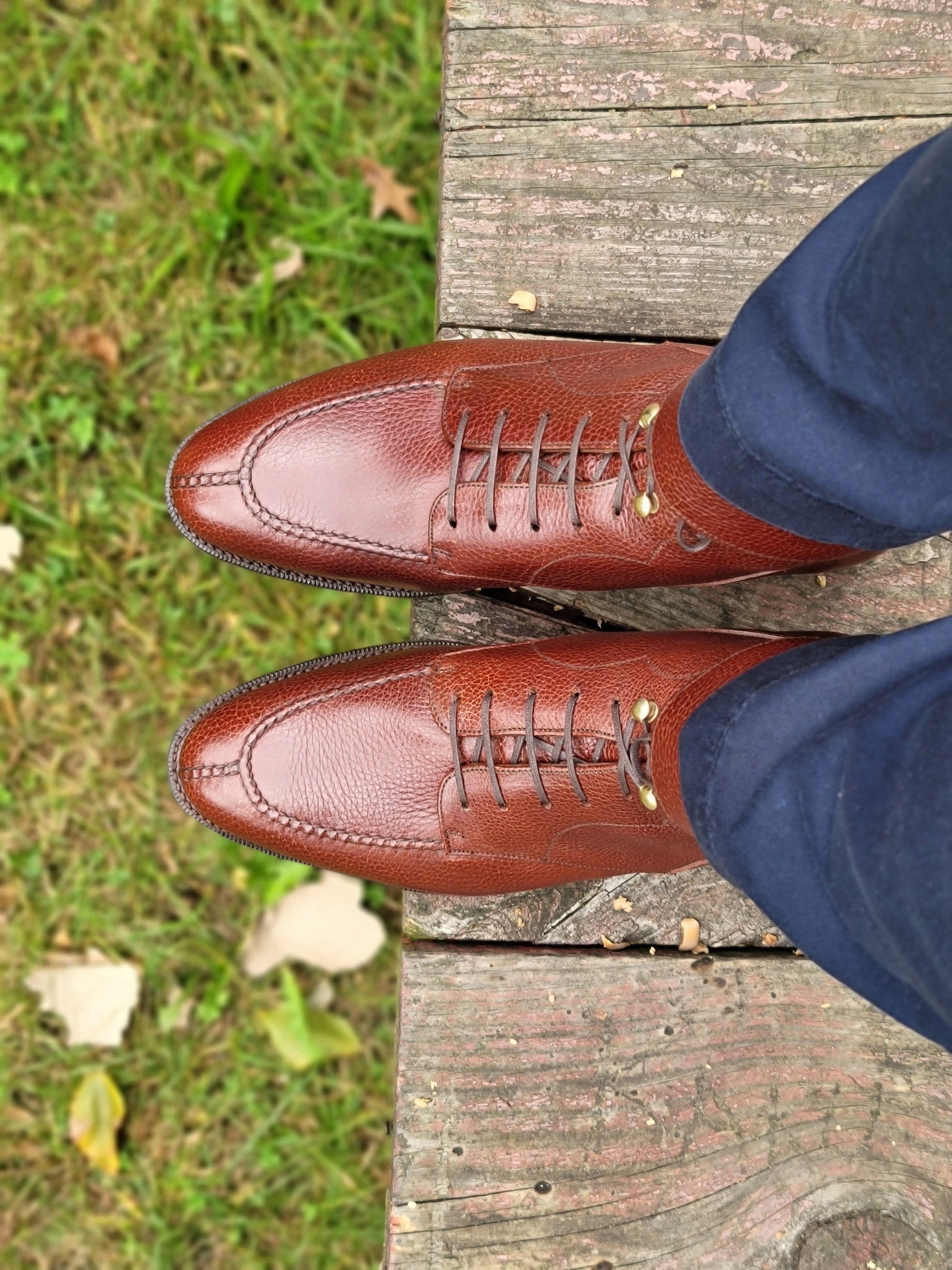 Colville - MTO - Chestnut Soft Hatch Grain - TMG Last - Commando Sole-Made To Order Strap Boots-J.FitzPatrick Footwear