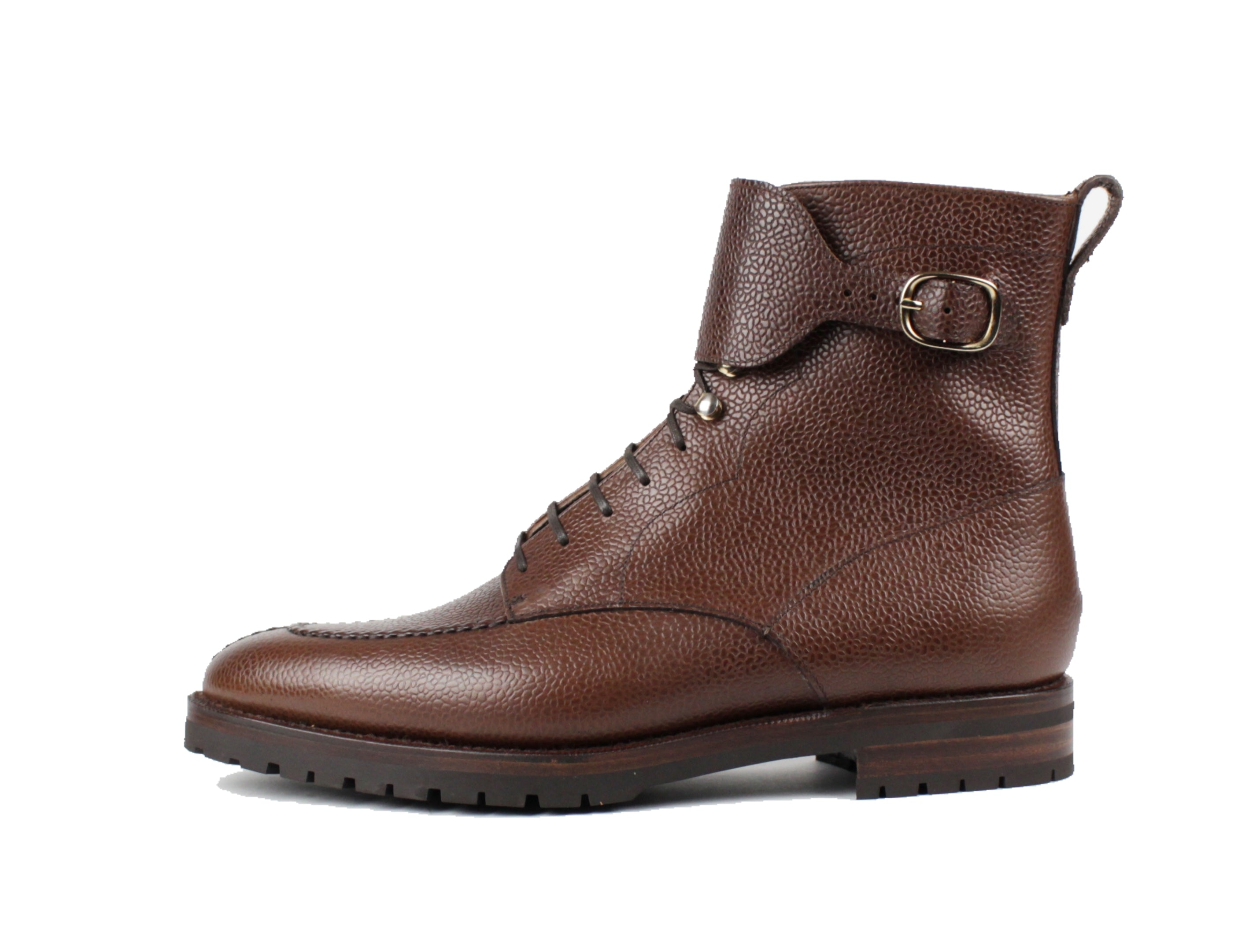 Colville - MTO - Mid Brown Grain (Country Calf) - TMG Last - Double Commando Sole-Made To Order Strap Boots-J.FitzPatrick Footwear