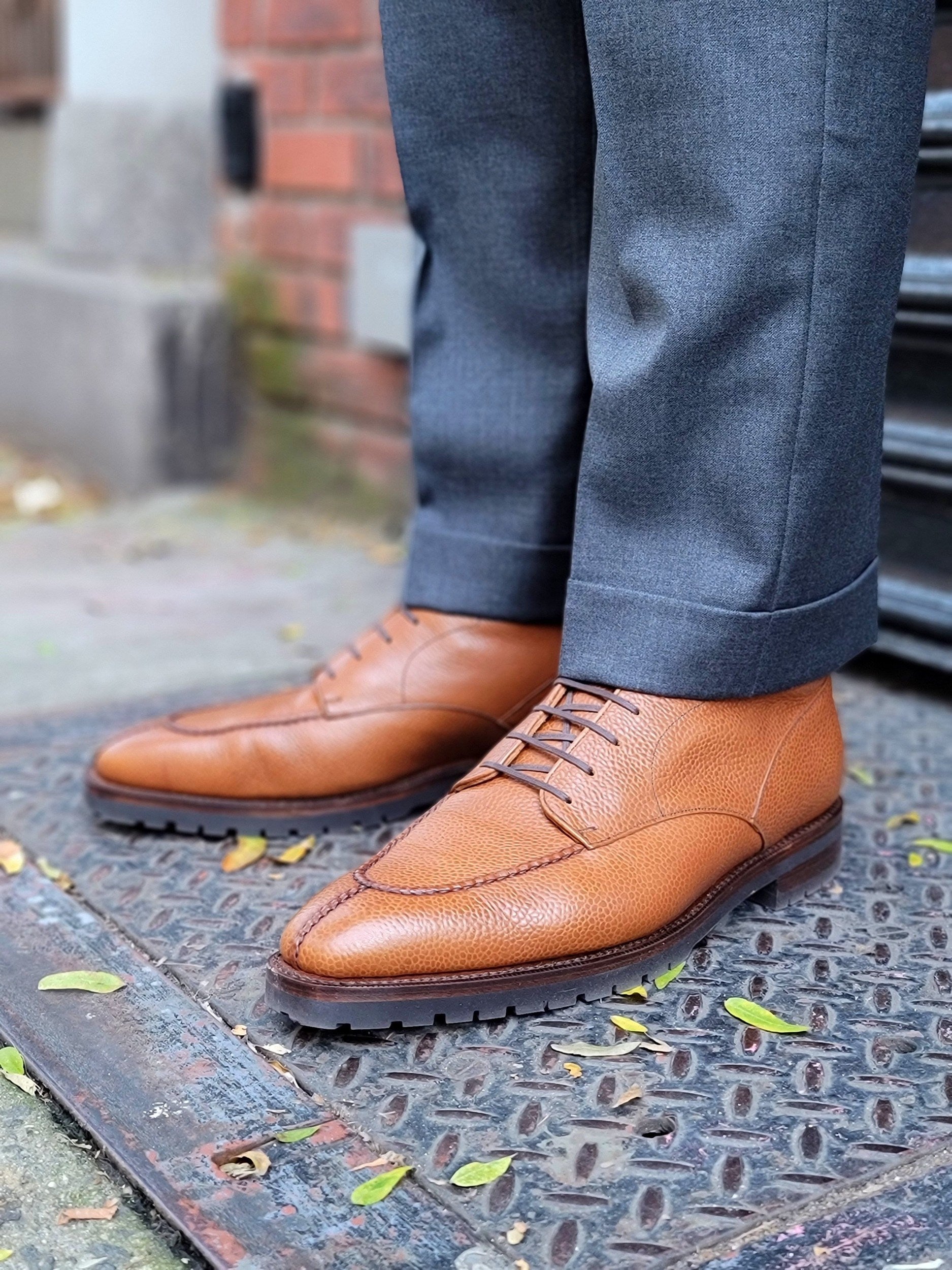 Colville - MTO - Tan Soft Grain - LPB Last - Commando Sole-Made To Order Strap Boots-J.FitzPatrick Footwear