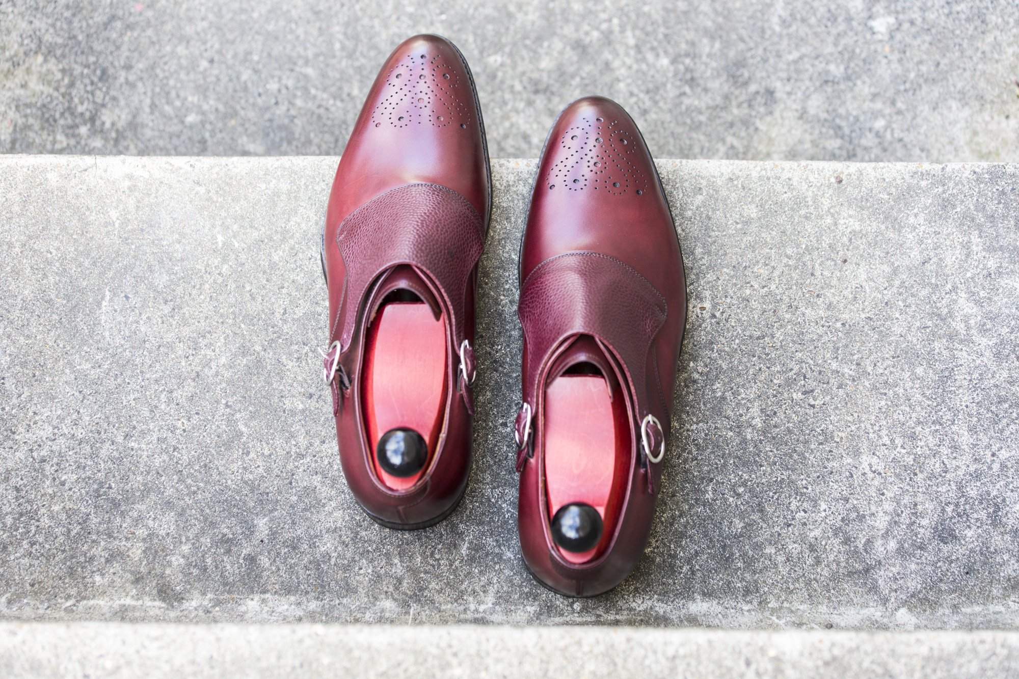 Corliss III - Burgundy Calf / Burgundy Scotch Grain-Shoes-J.FitzPatrick Footwear