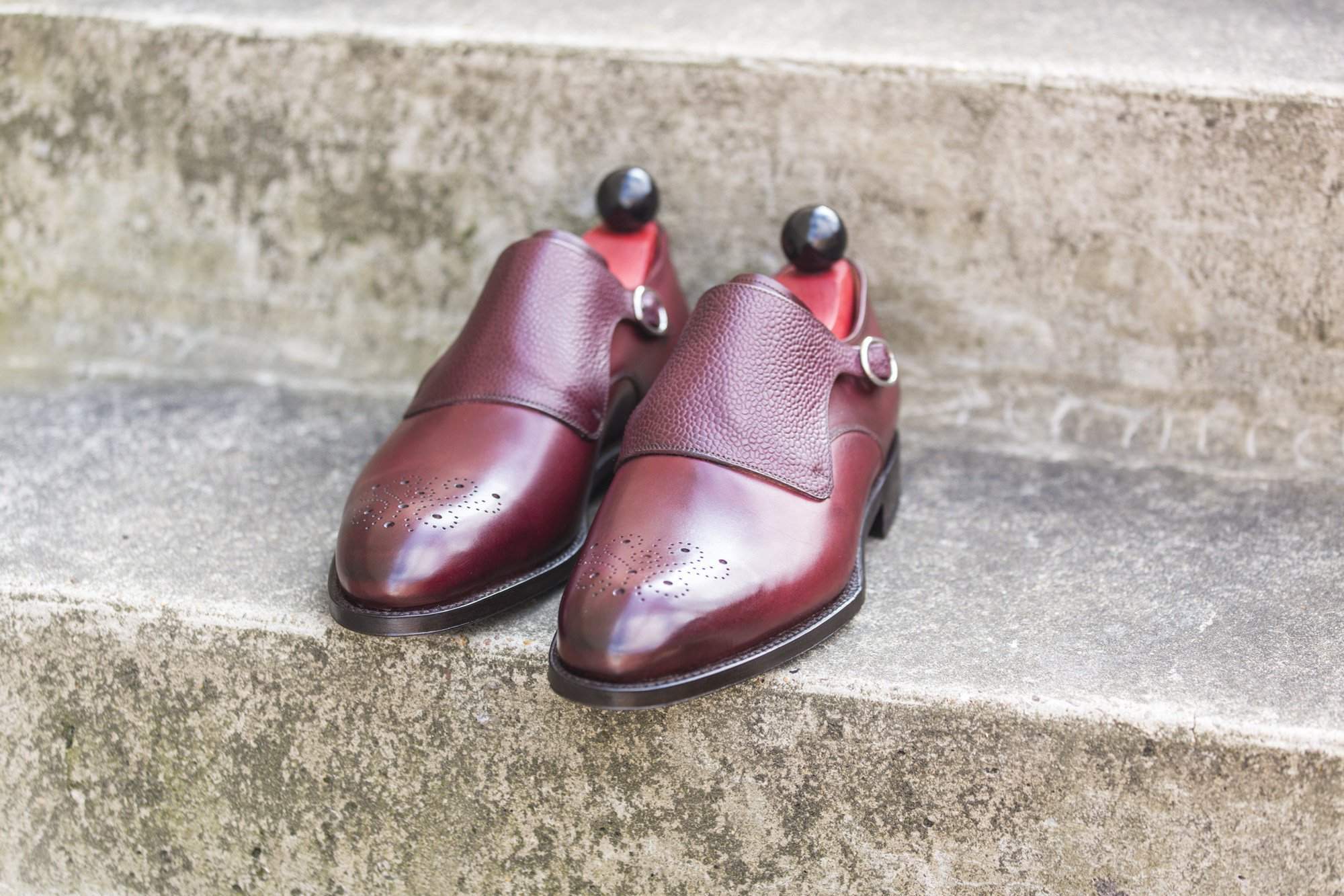 Corliss III - Burgundy Calf / Burgundy Scotch Grain-Shoes-J.FitzPatrick Footwear