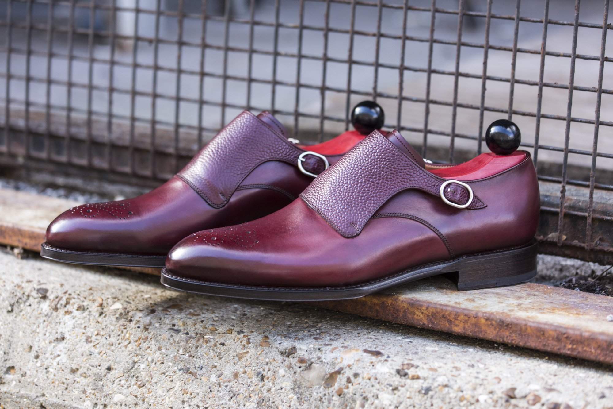 Corliss III - Burgundy Calf / Burgundy Scotch Grain-Shoes-J.FitzPatrick Footwear
