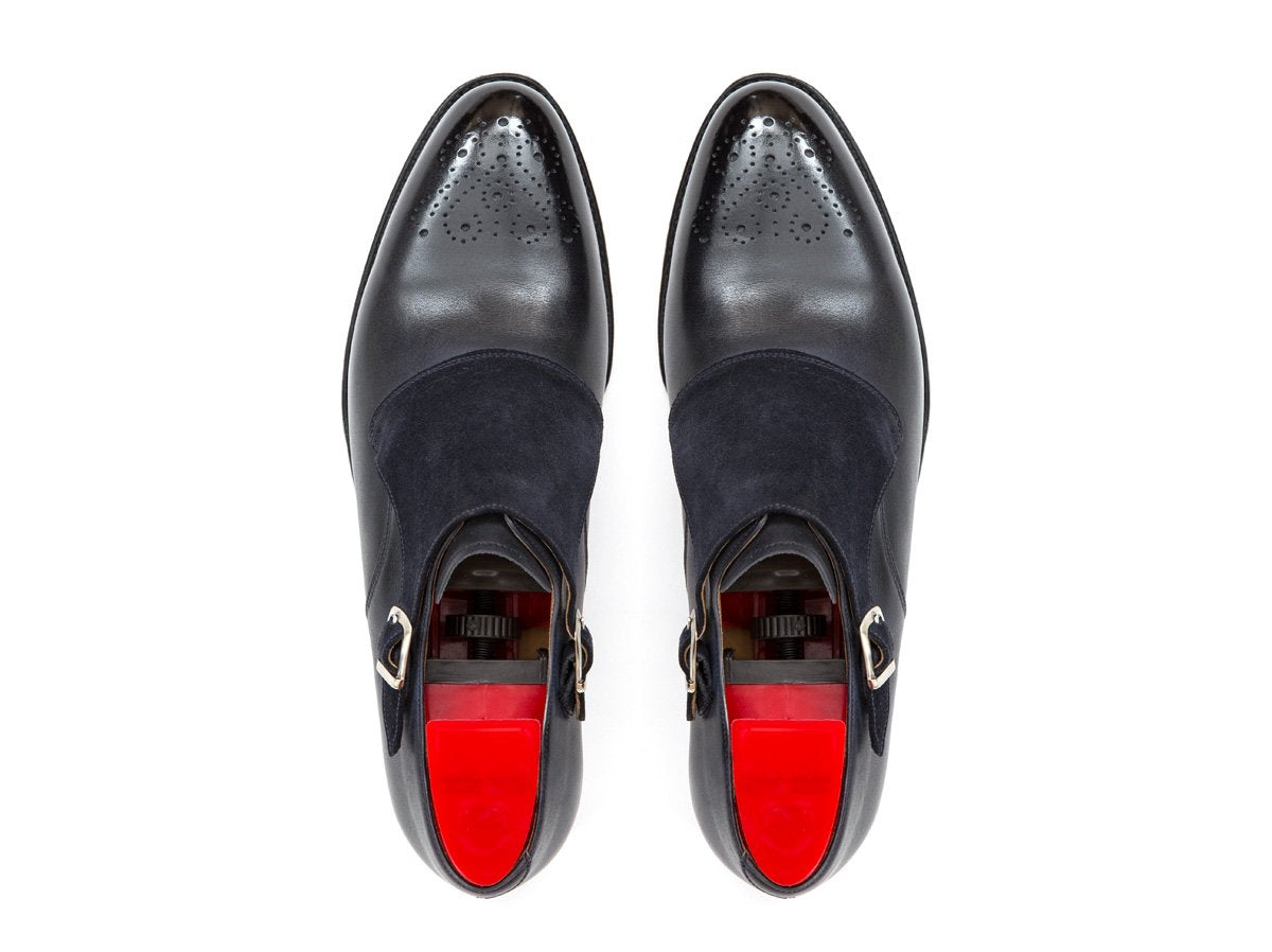 Corliss - MTO - Midnight Calf / Navy Suede - TMG Last - Single Leather Sole-Made To Order-J.FitzPatrick Footwear