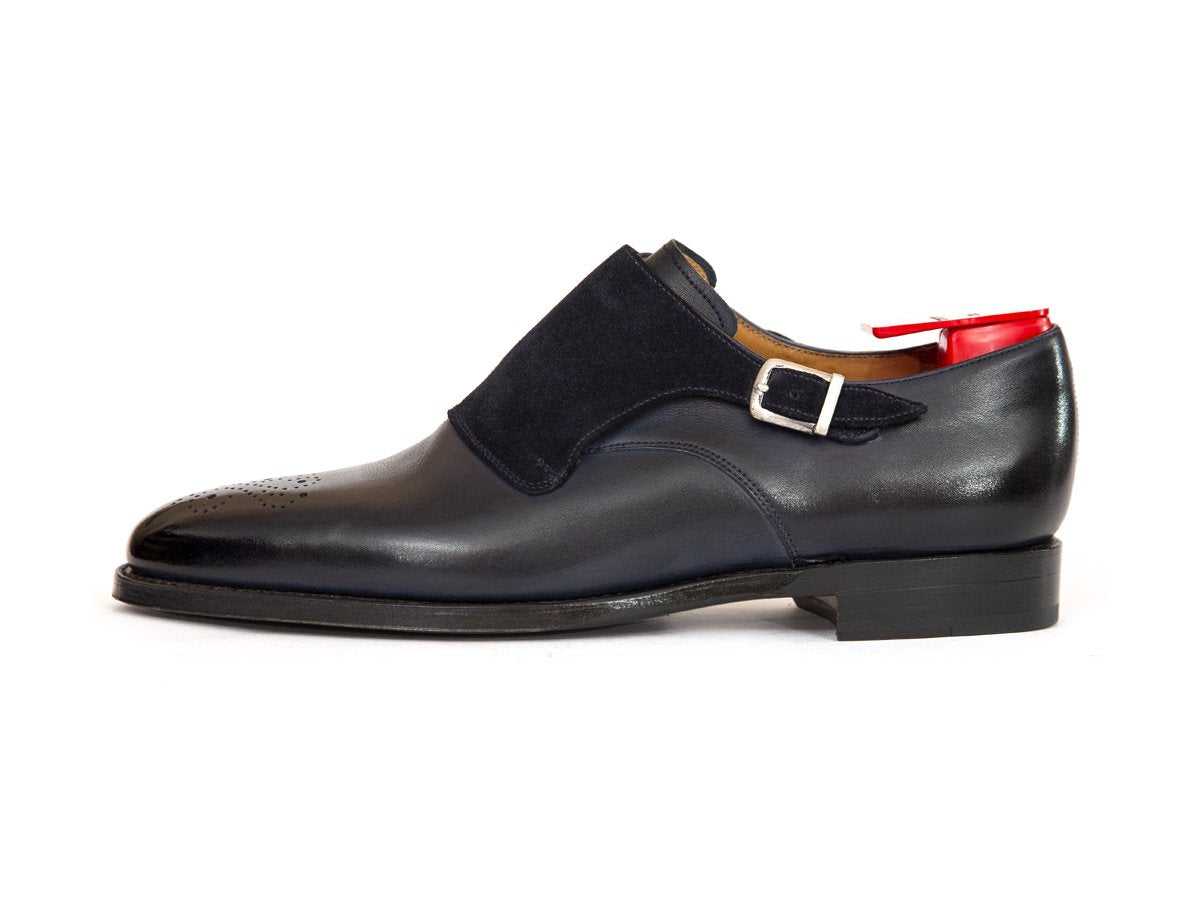 Corliss - MTO - Midnight Calf / Navy Suede - TMG Last - Single Leather Sole-Made To Order-J.FitzPatrick Footwear