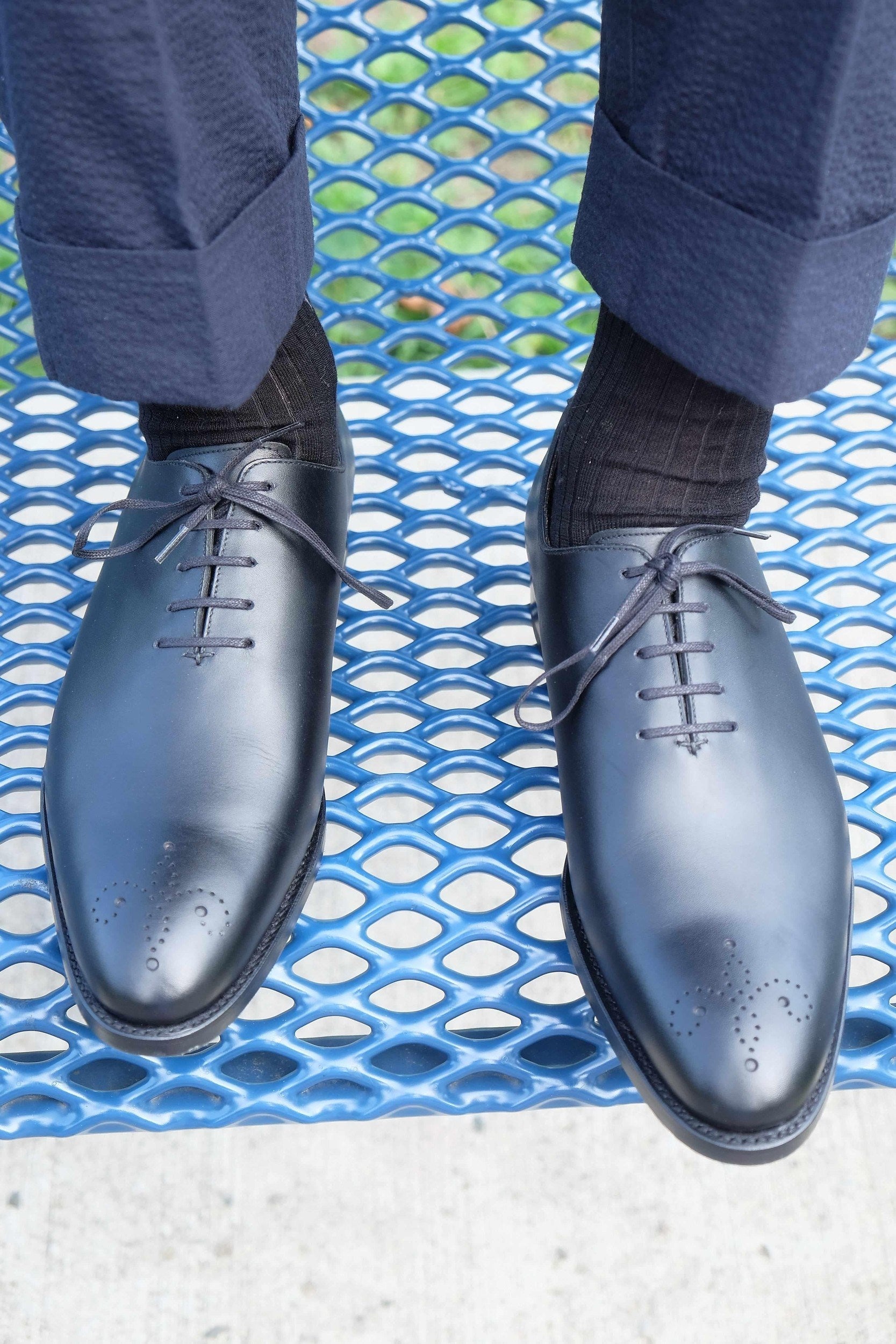 Crescent - Black Calf-Wholecut Oxfords-J.FitzPatrick Footwear