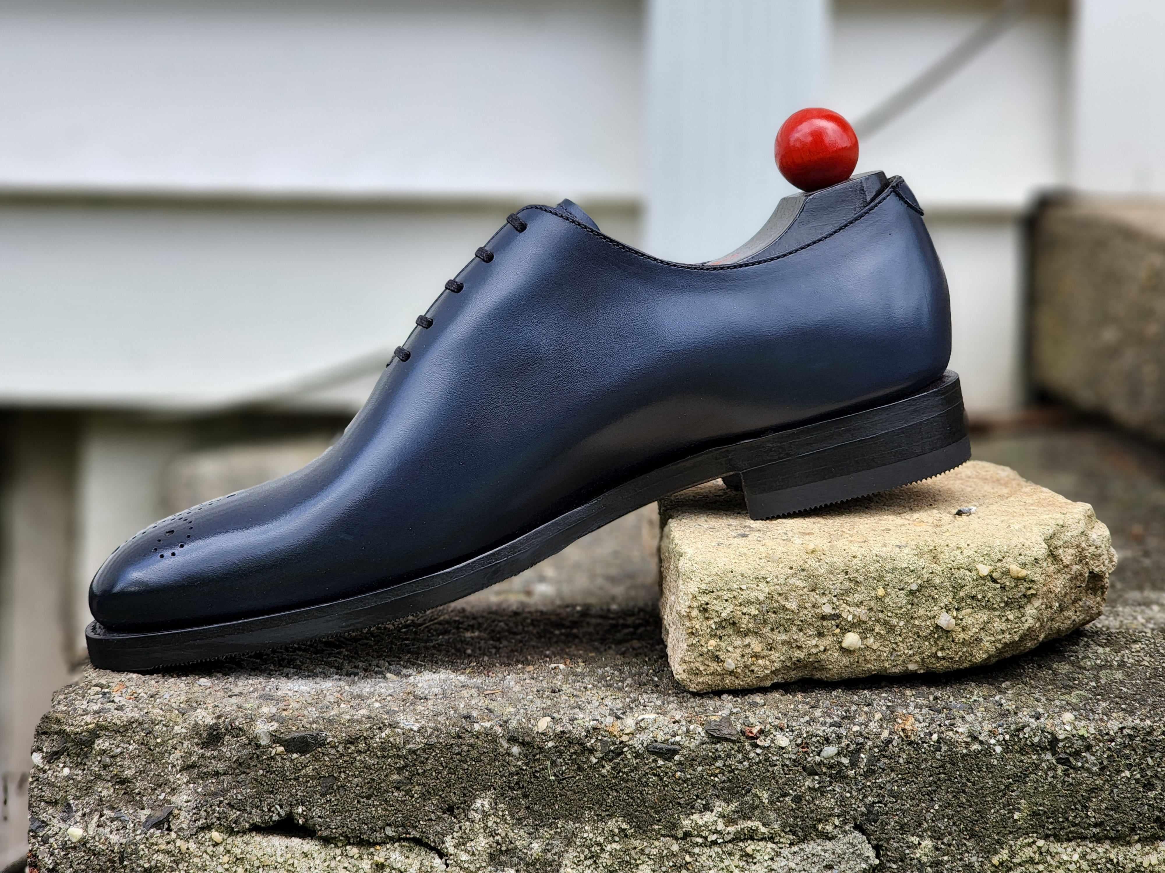 Crescent - Deep Ocean Calf-Wholecut Oxfords-J.FitzPatrick Footwear