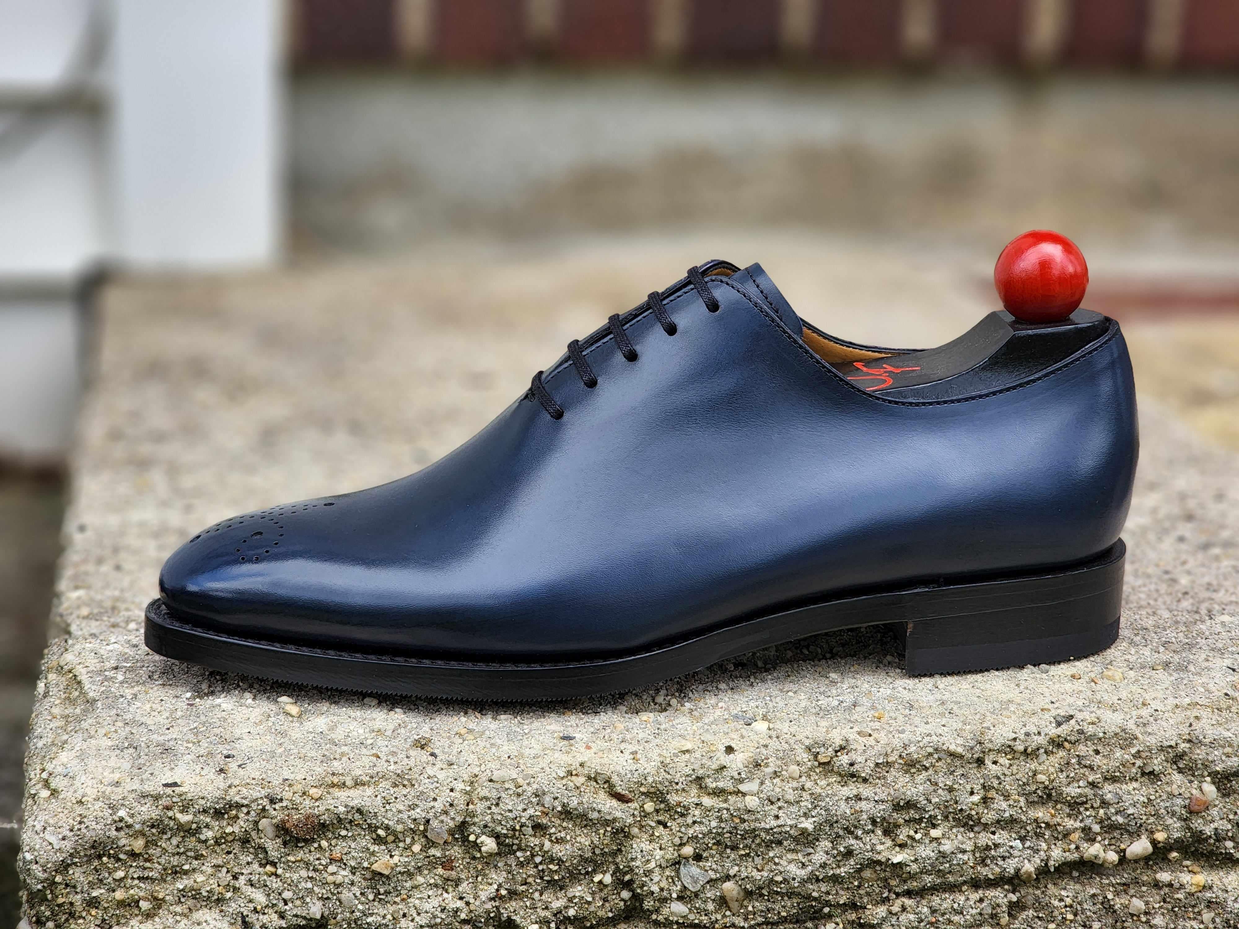 Crescent - Deep Ocean Calf-Wholecut Oxfords-J.FitzPatrick Footwear
