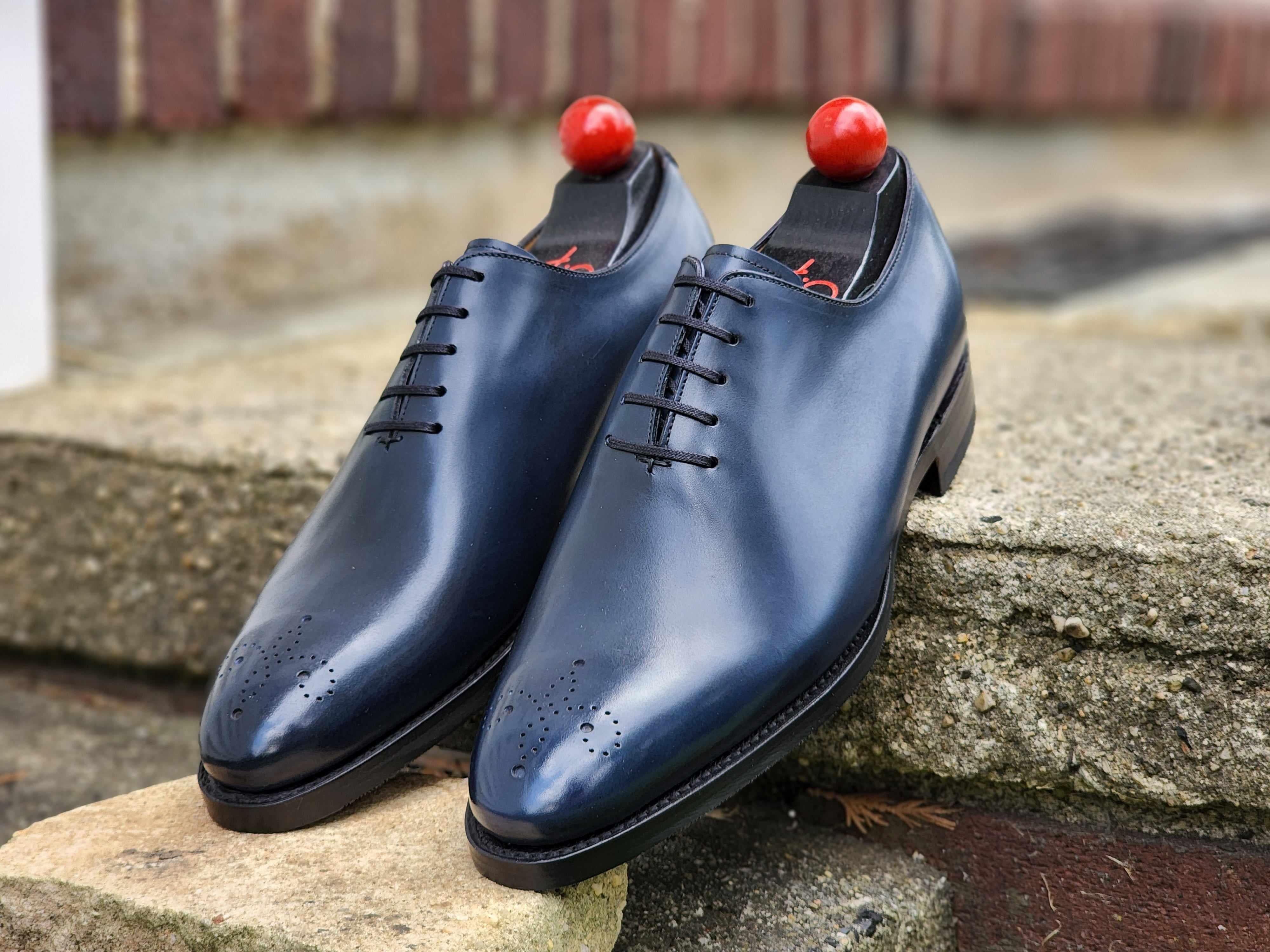 Crescent - Deep Ocean Calf-Wholecut Oxfords-J.FitzPatrick Footwear