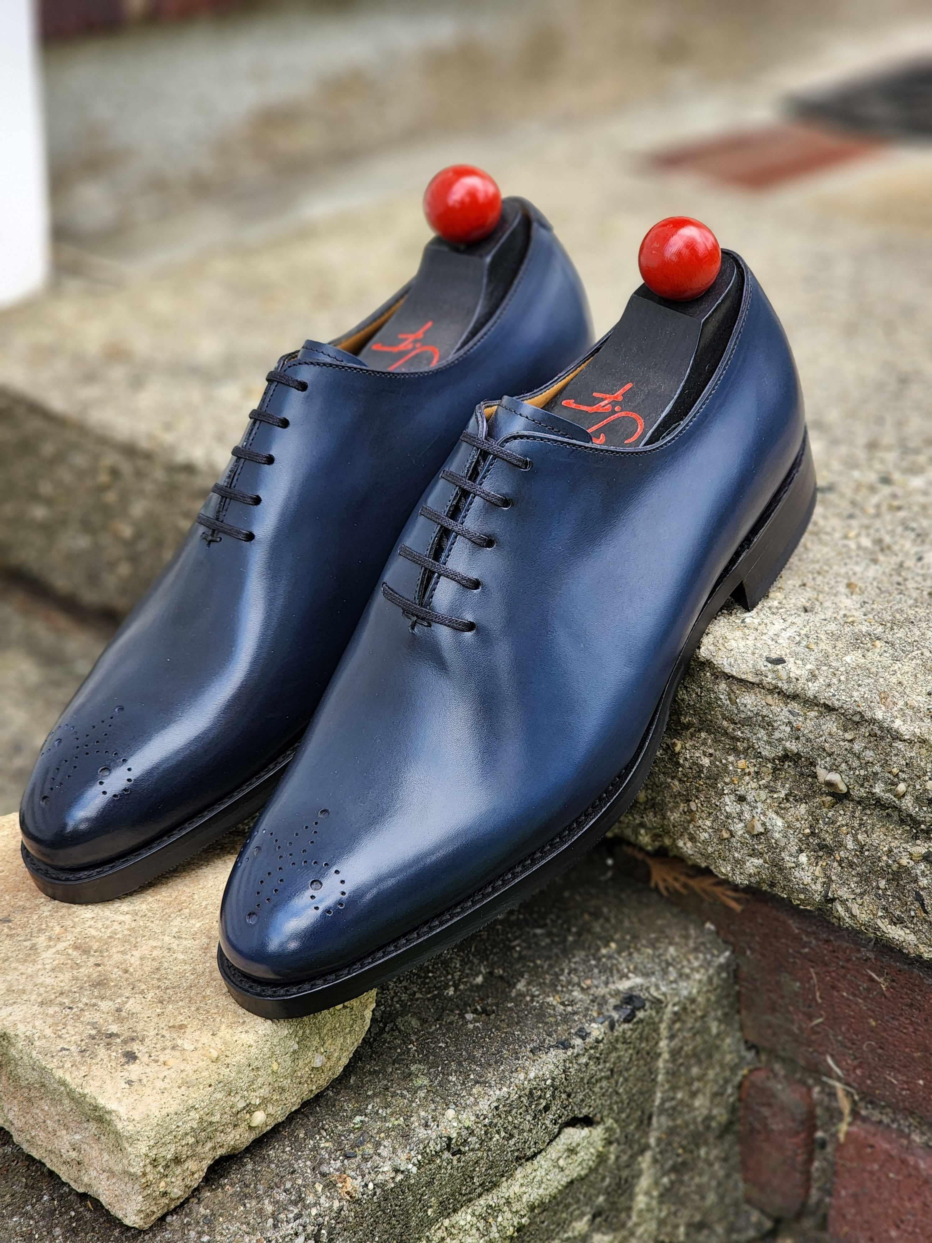 Crescent - Deep Ocean Calf-Wholecut Oxfords-J.FitzPatrick Footwear