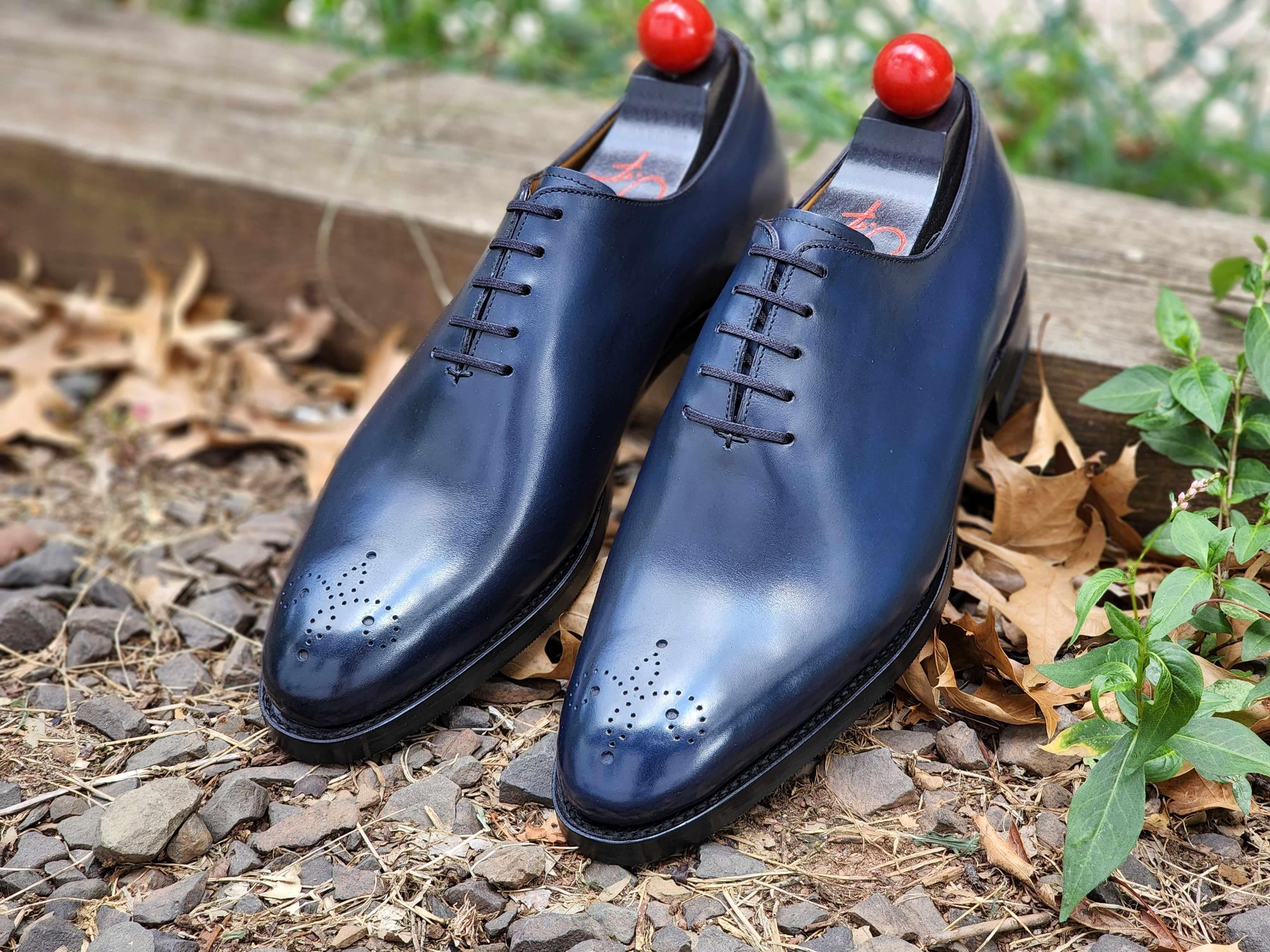 Crescent - Deep Ocean Calf-Wholecut Oxfords-J.FitzPatrick Footwear