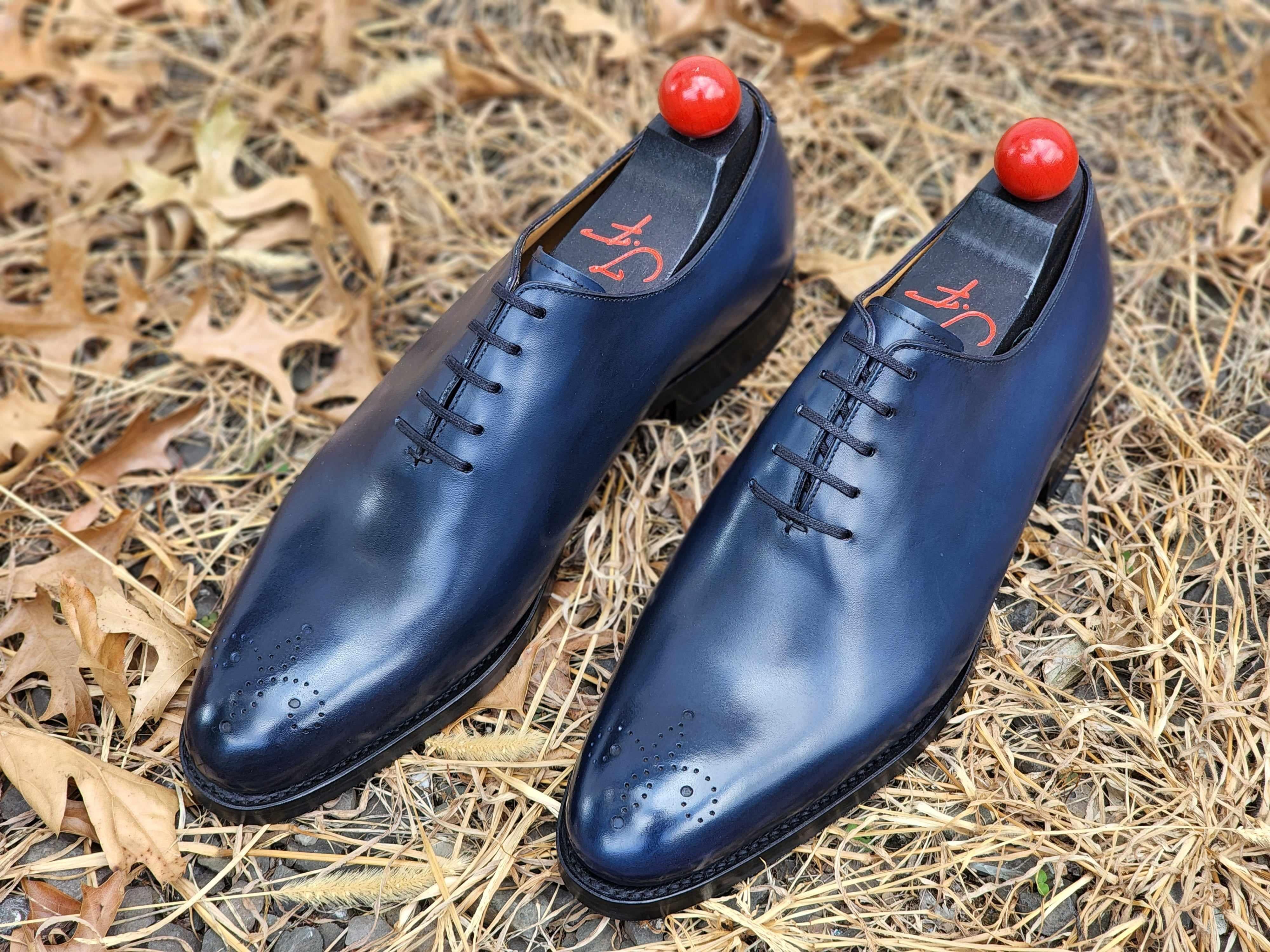 Crescent - Deep Ocean Calf-Wholecut Oxfords-J.FitzPatrick Footwear