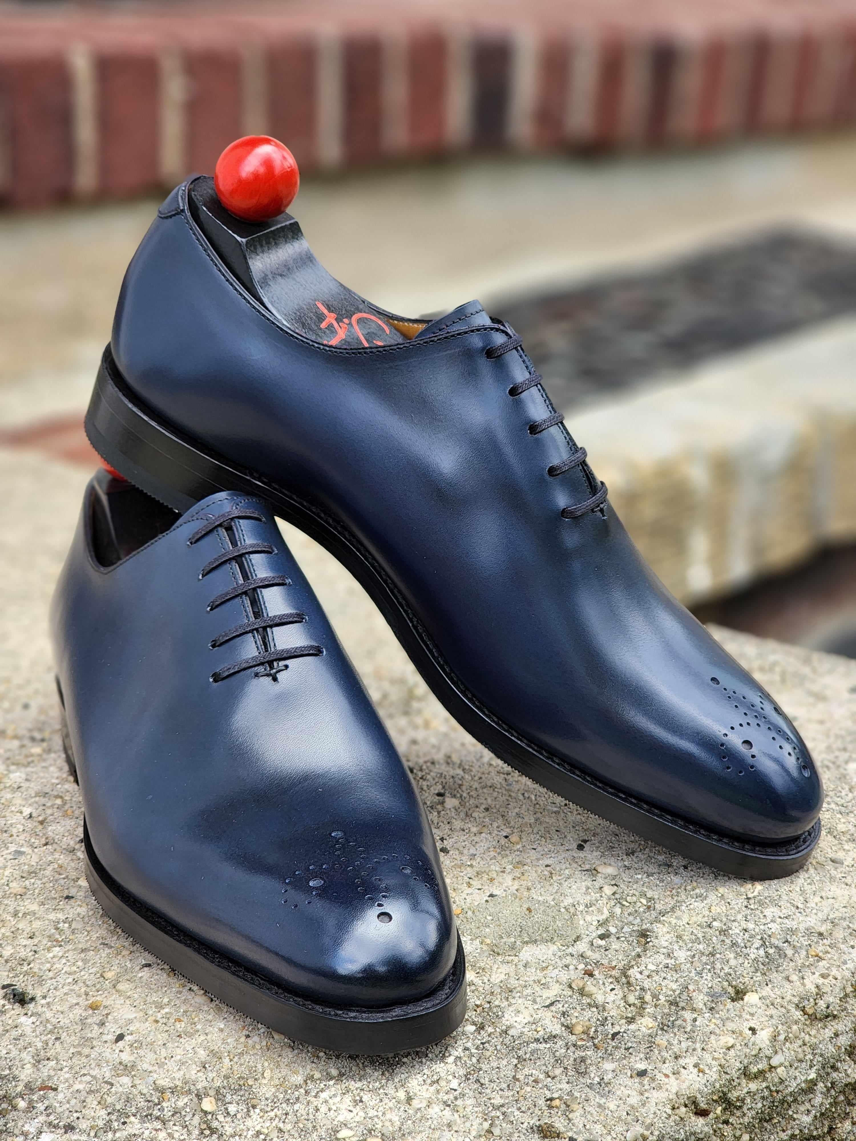 Crescent - Deep Ocean Calf-Wholecut Oxfords-J.FitzPatrick Footwear