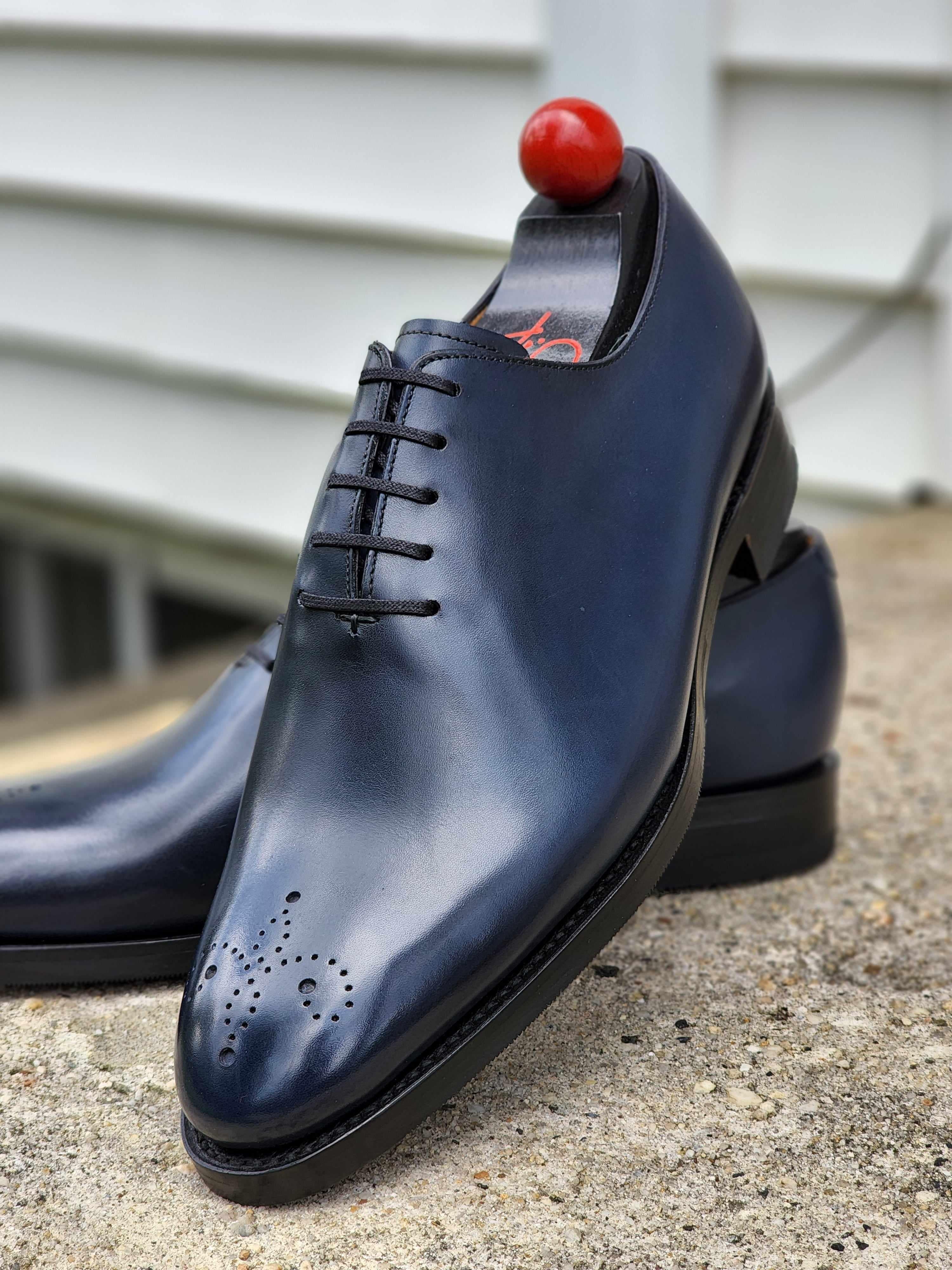 Crescent - Deep Ocean Calf-Wholecut Oxfords-J.FitzPatrick Footwear