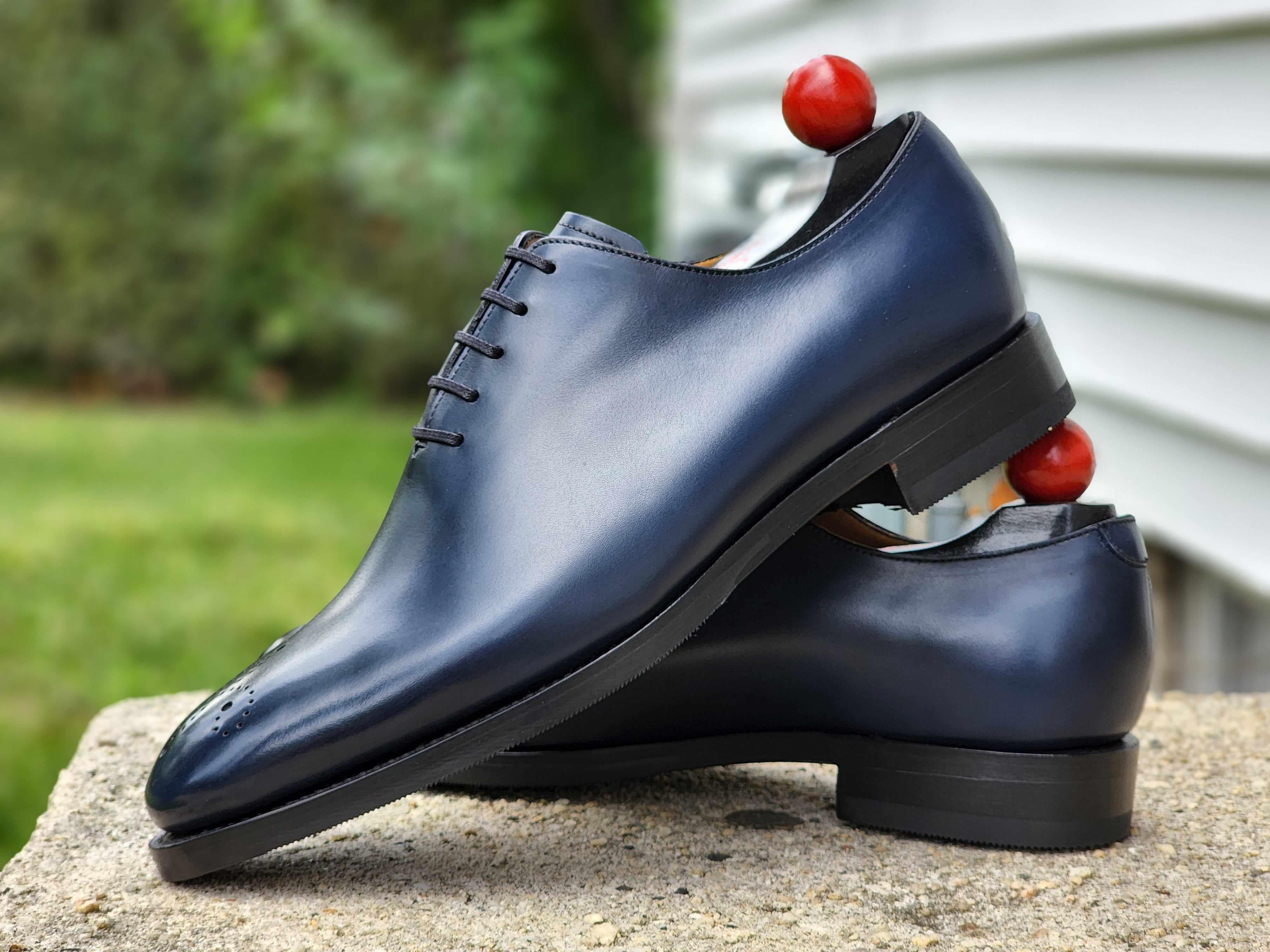 Crescent - Deep Ocean Calf-Wholecut Oxfords-J.FitzPatrick Footwear