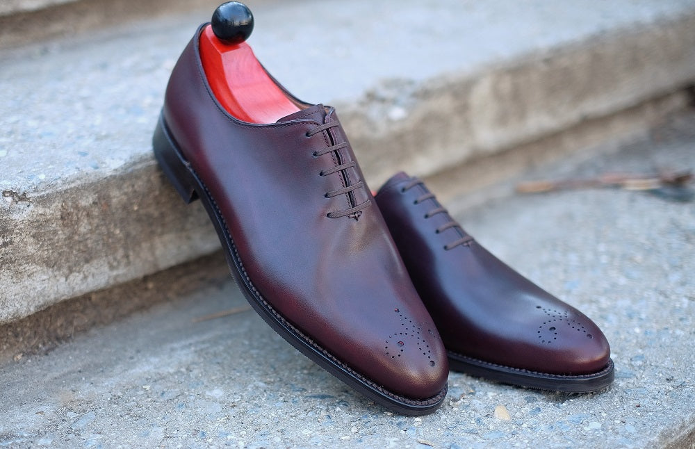 Crescent - Sangria Calf-Wholecut Oxfords-J.FitzPatrick Footwear