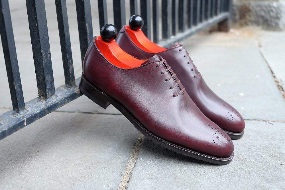 Crescent - Sangria Calf-Wholecut Oxfords-J.FitzPatrick Footwear