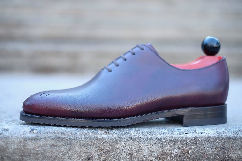 Crescent - Sangria Calf-Wholecut Oxfords-J.FitzPatrick Footwear