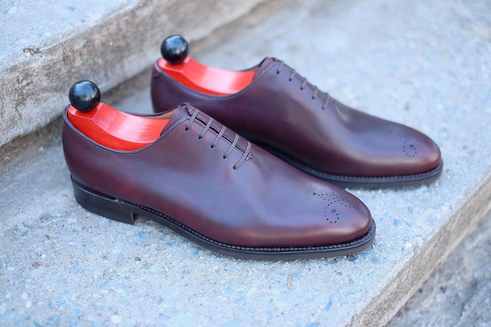 Crescent - Sangria Calf-Wholecut Oxfords-J.FitzPatrick Footwear