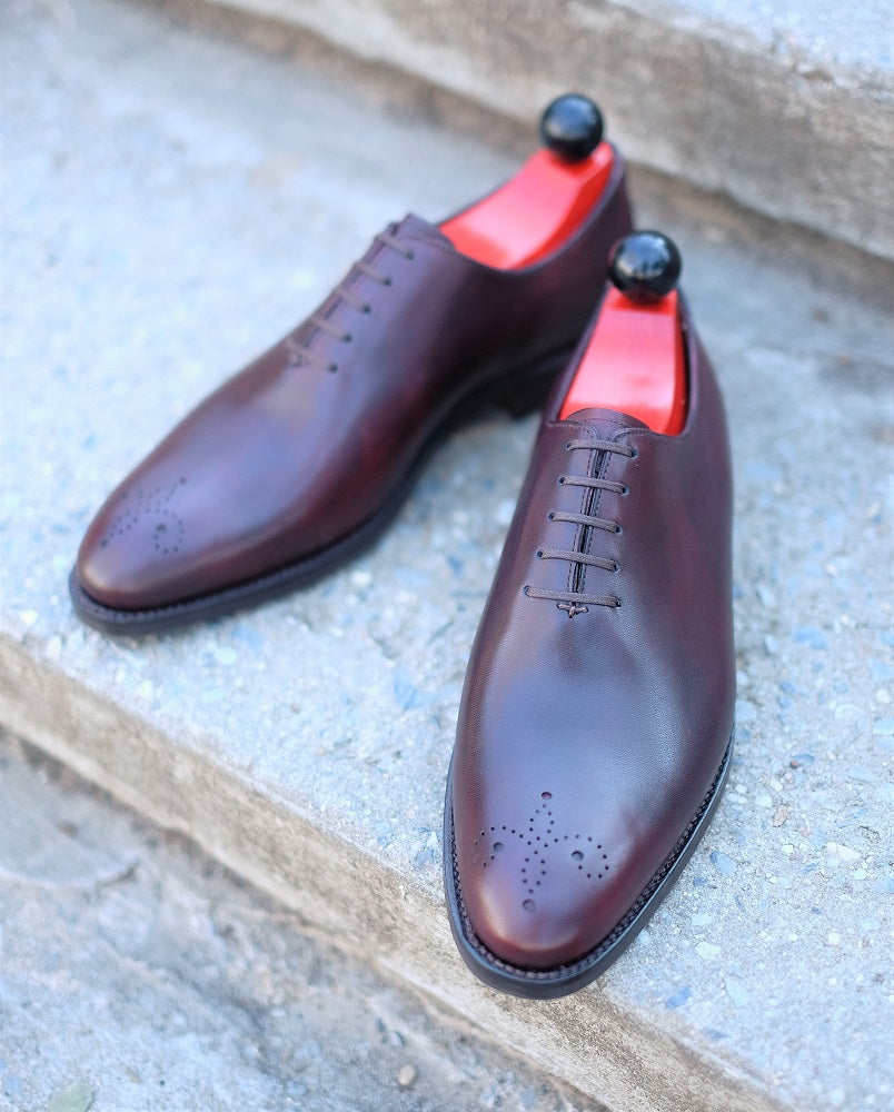 Crescent - Sangria Calf-Wholecut Oxfords-J.FitzPatrick Footwear