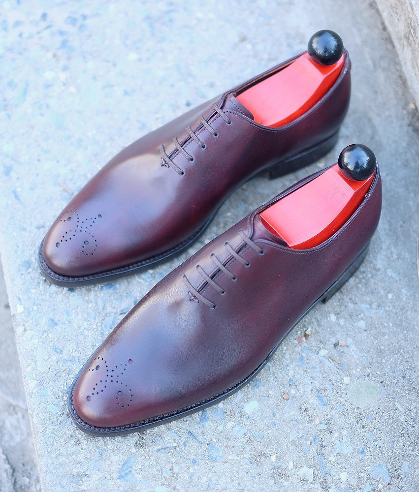 Crescent - Sangria Calf-Wholecut Oxfords-J.FitzPatrick Footwear